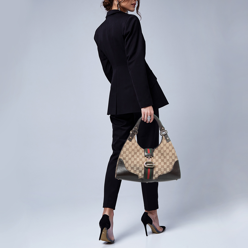 

Gucci Beige/Brown GG Canvas and Leather Junco Shoulder Bag