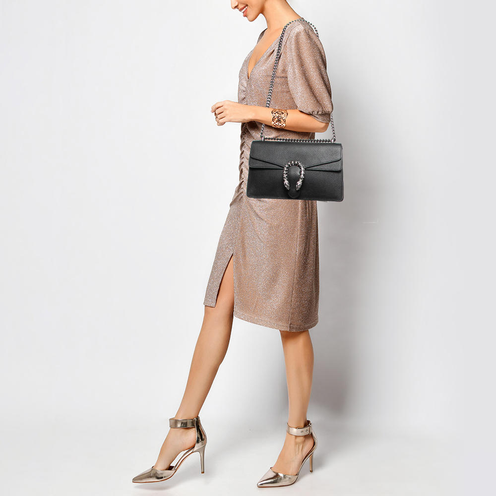 

Gucci Black Leather Small Dionysus Shoulder Bag