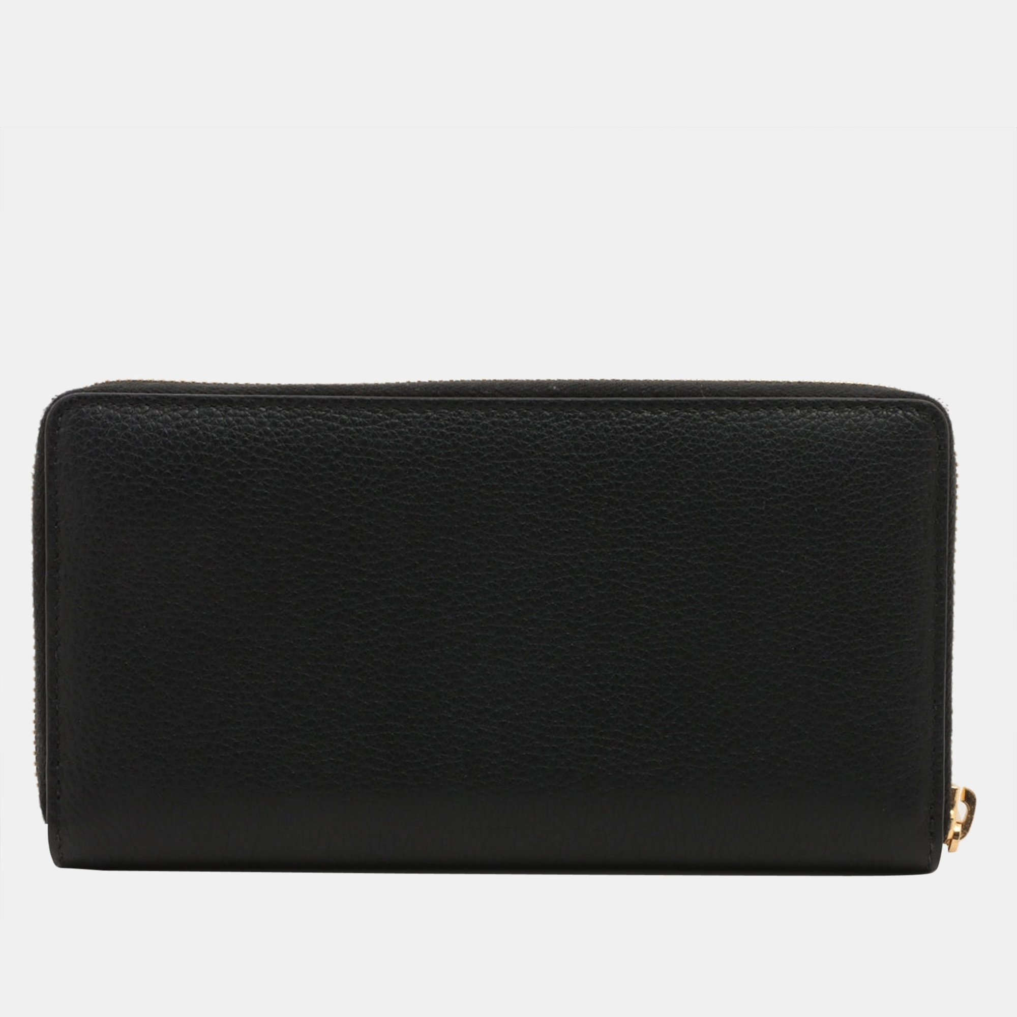 

Gucci G Logo 658691 Leather Round-Zip-Wallet Black