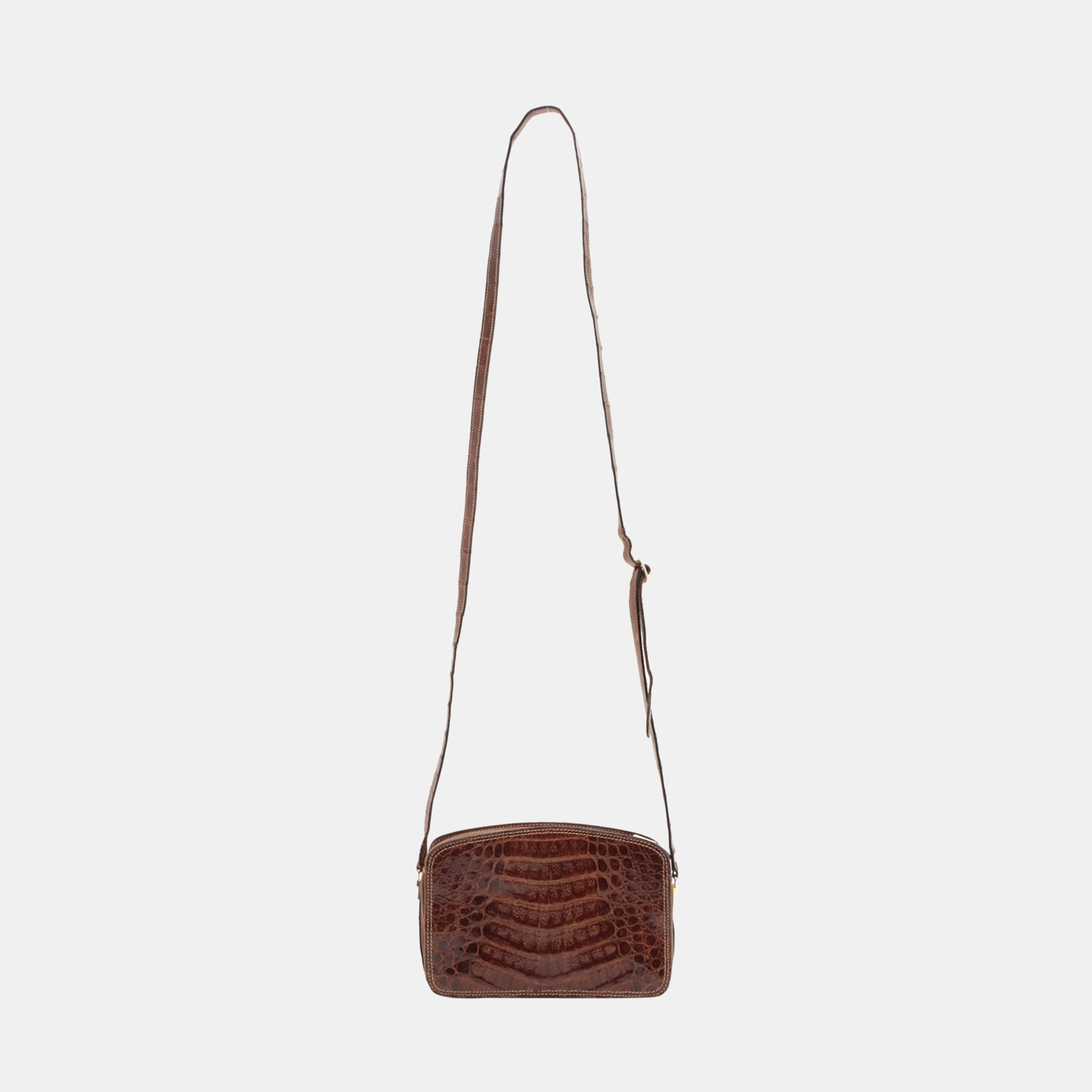 

Gucci Old Gucci Crocodile Shoulder bag Brown