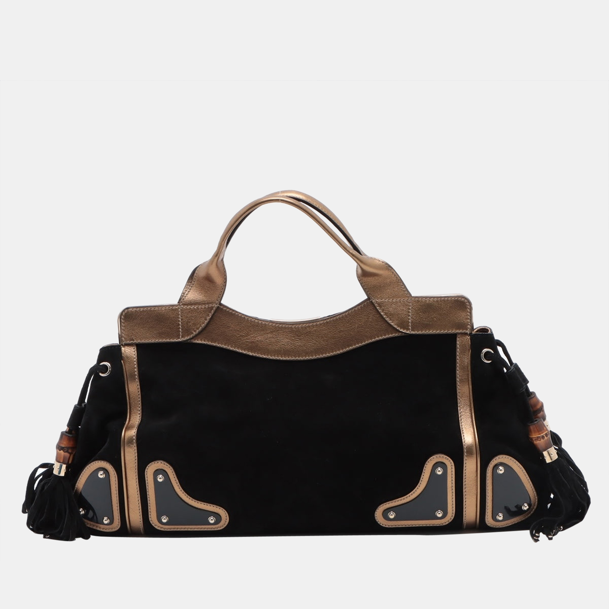 

Gucci Suede & leather Hand bag Black/Gold 181867