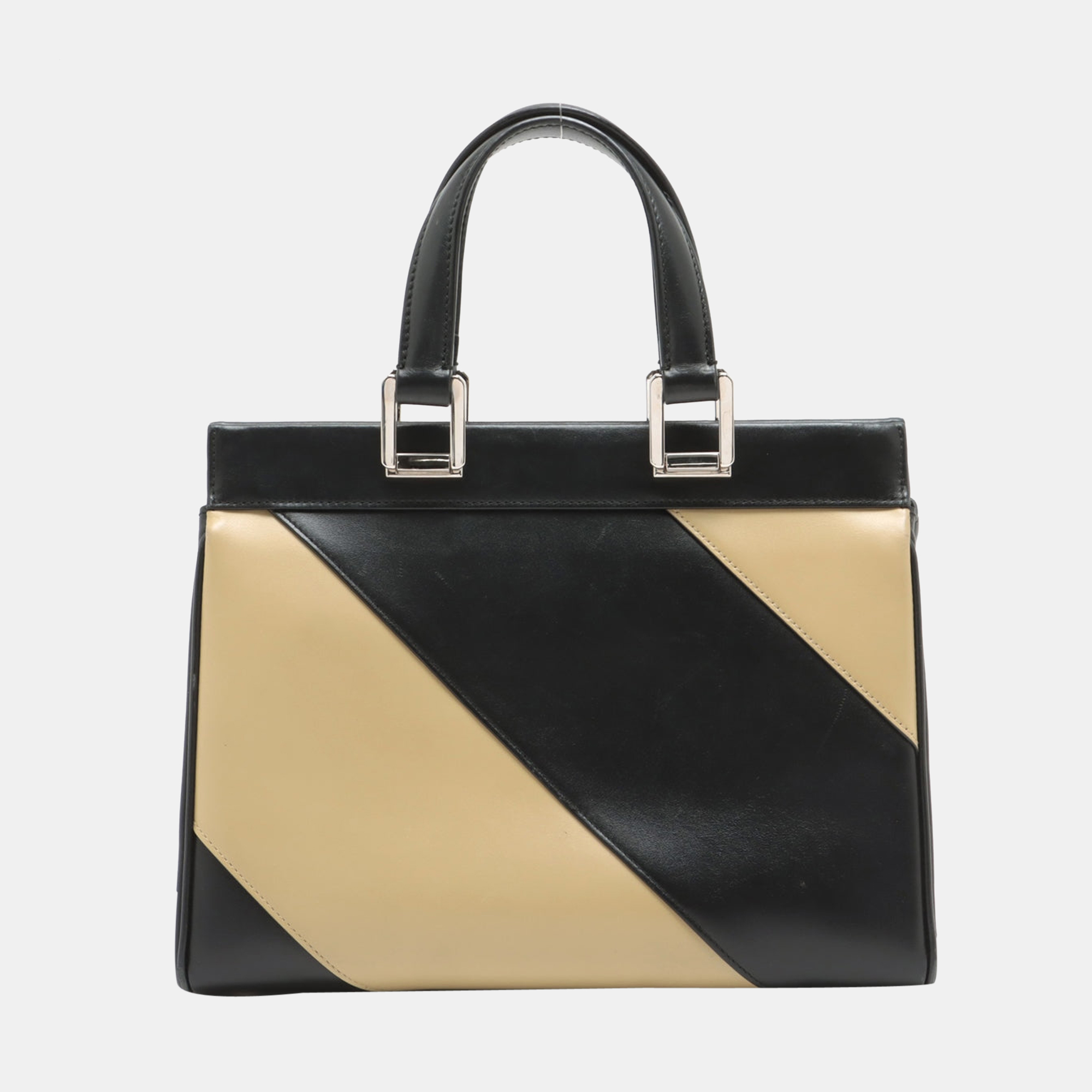 

Gucci Zumi Leather 2way handbag Black/White 569712