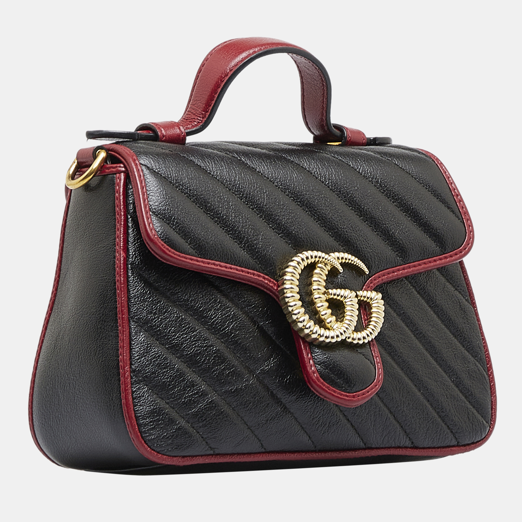 

Gucci Black GG Marmont Torchon Satchel