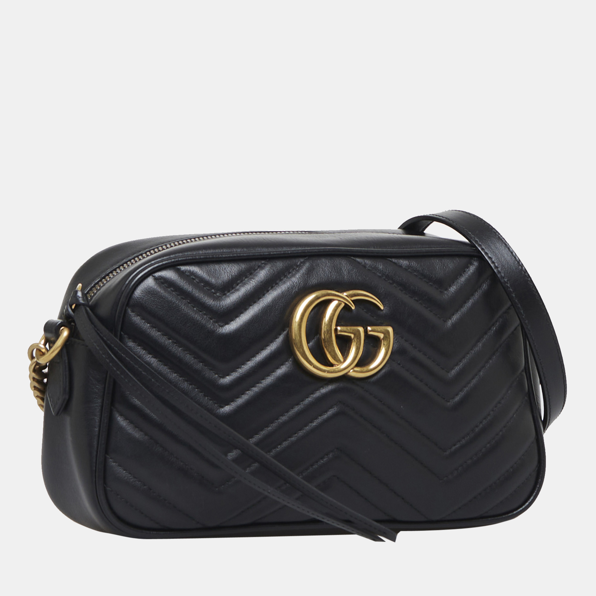 

Gucci Black Small GG Marmont Crossbody Bag