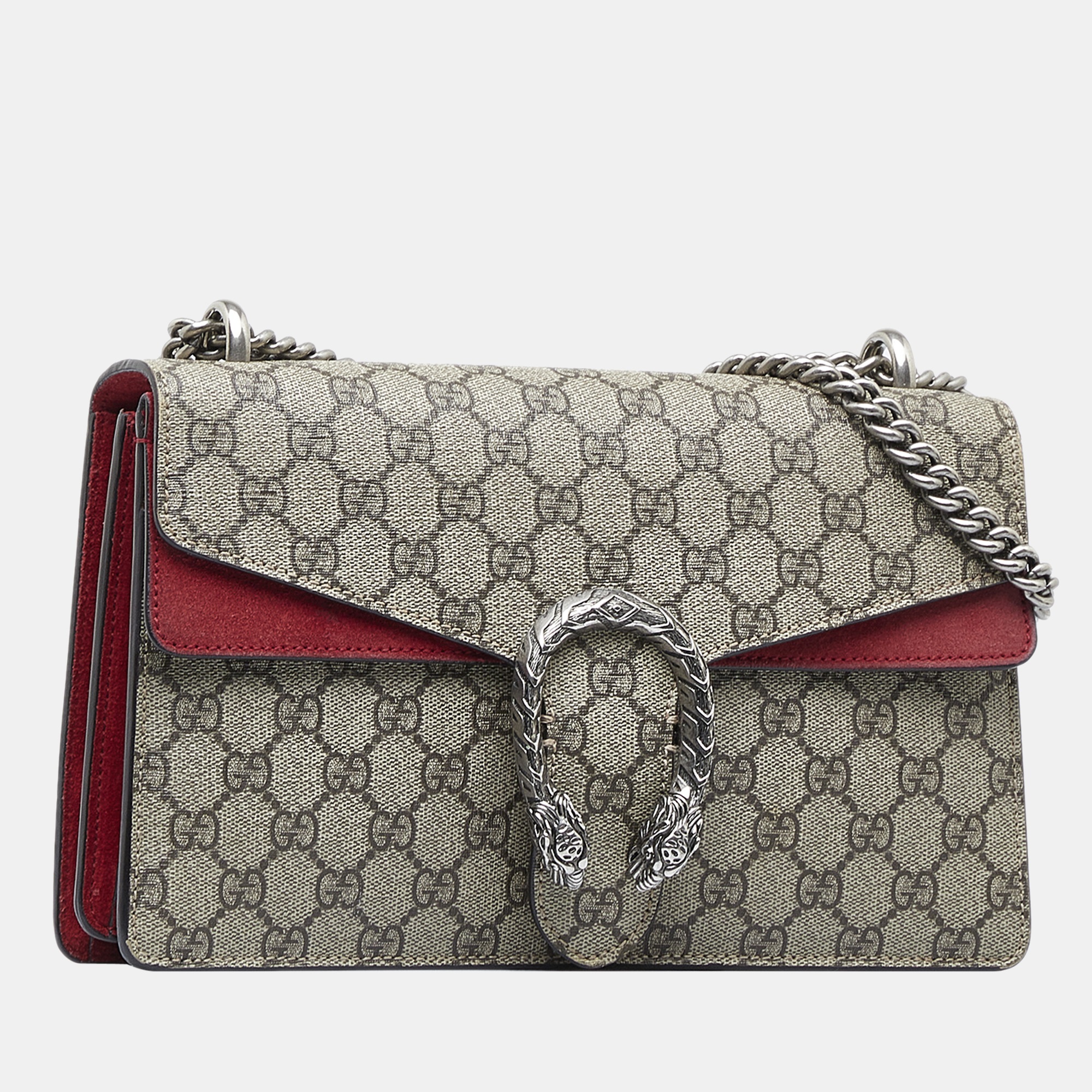 

Gucci Brown, Beige Small GG Supreme Dionysus Shoulder Bag