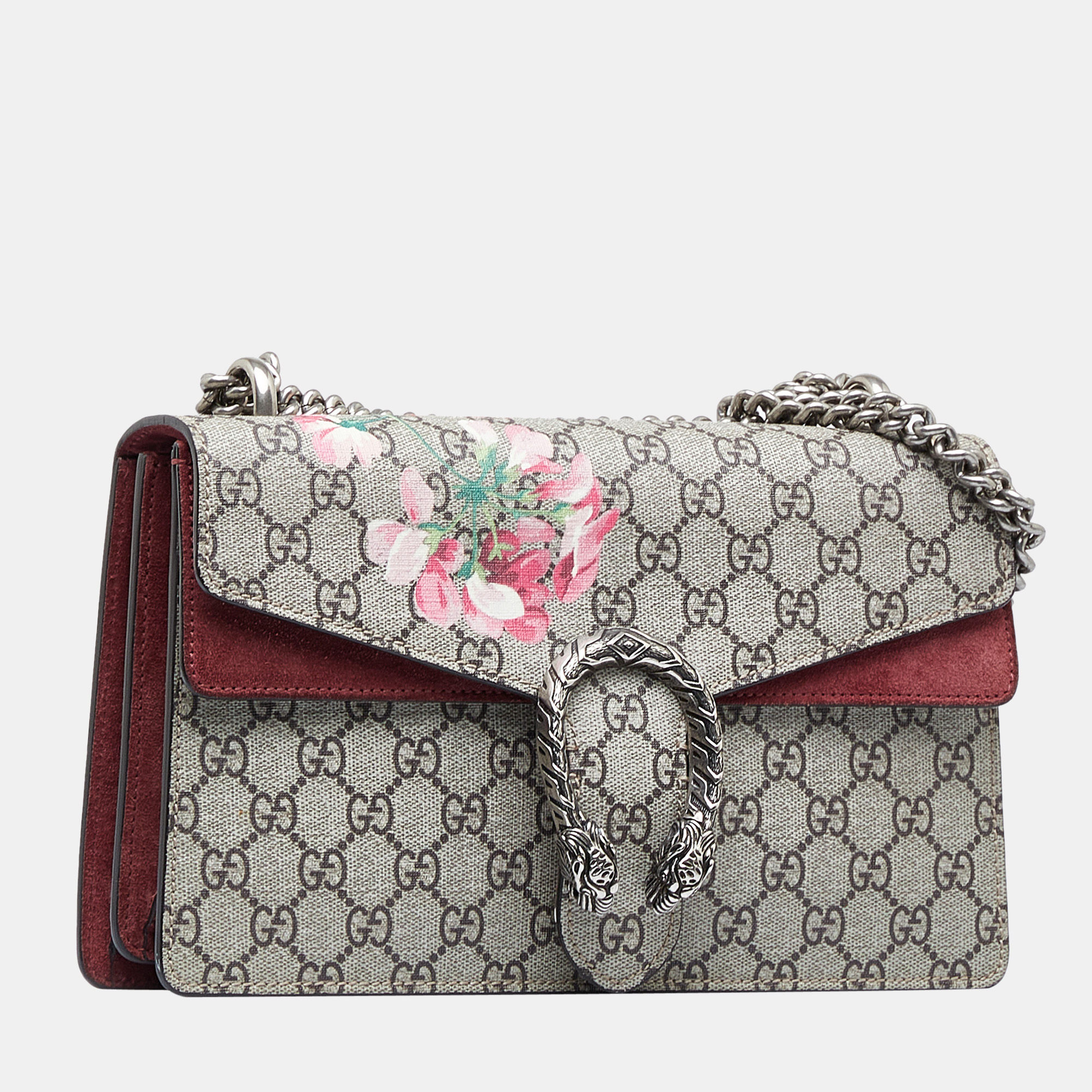 

Gucci Brown, Beige Small GG Supreme Blooms Dionysus Shoulder Bag