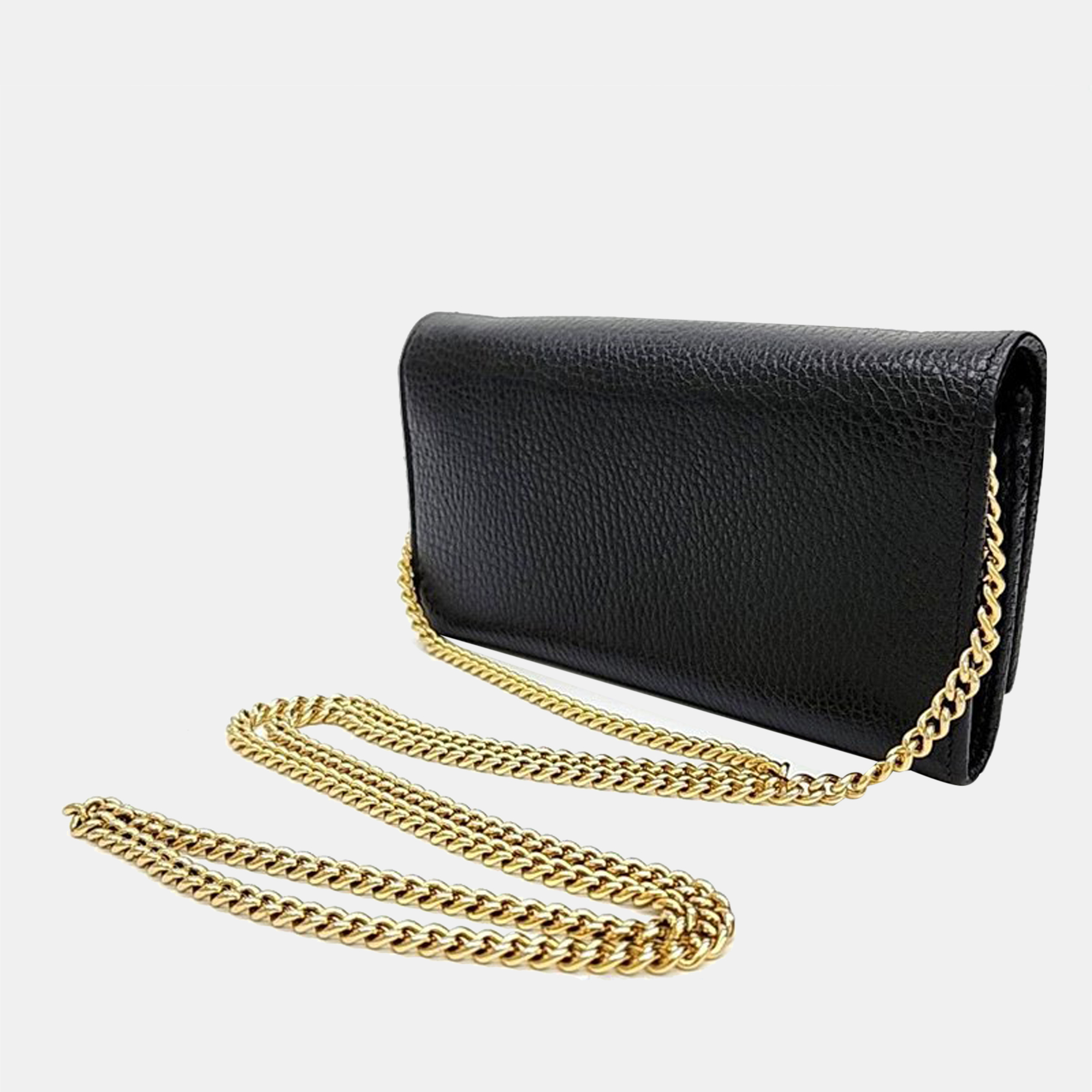

Gucci Black Leather Marmont Chain Bag