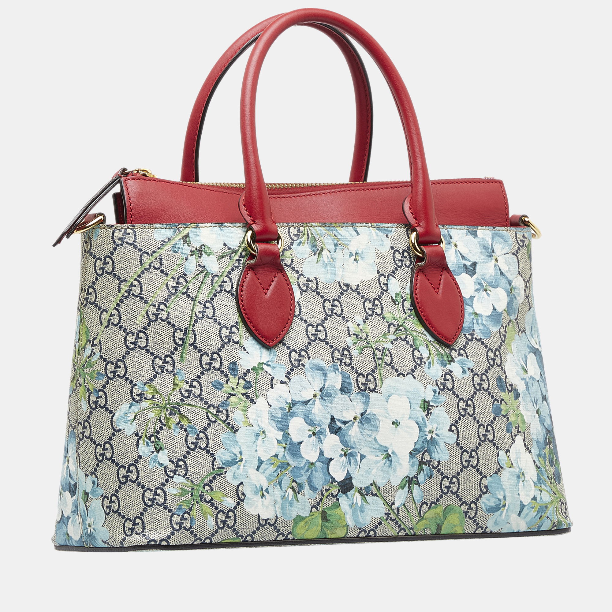 

Gucci Blue Small GG Supreme Blooms Linea A Tote