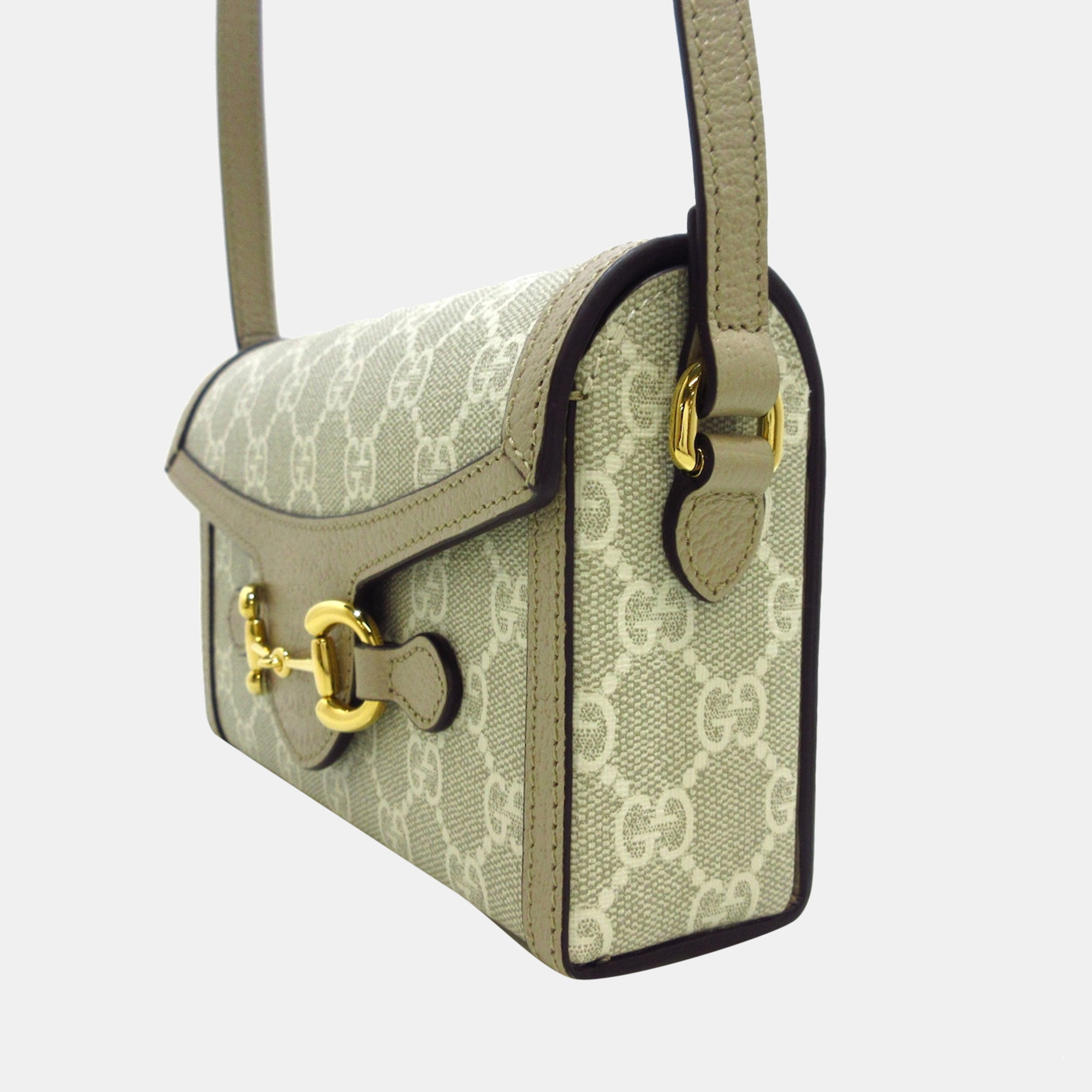 

Gucci Beige Canvas Horsebit shoulder bag