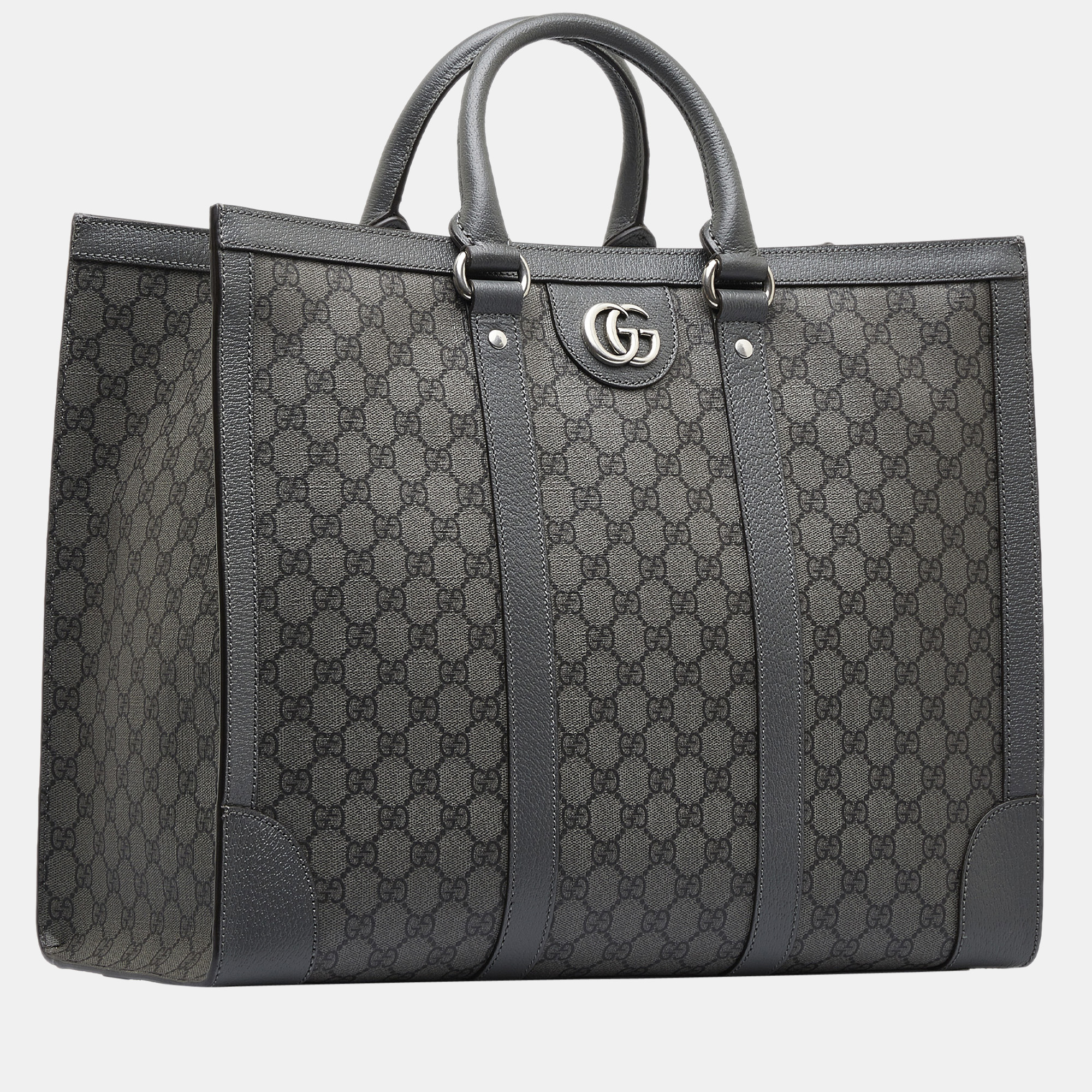 

Gucci Grey Large GG Supreme Ophidia Satchel