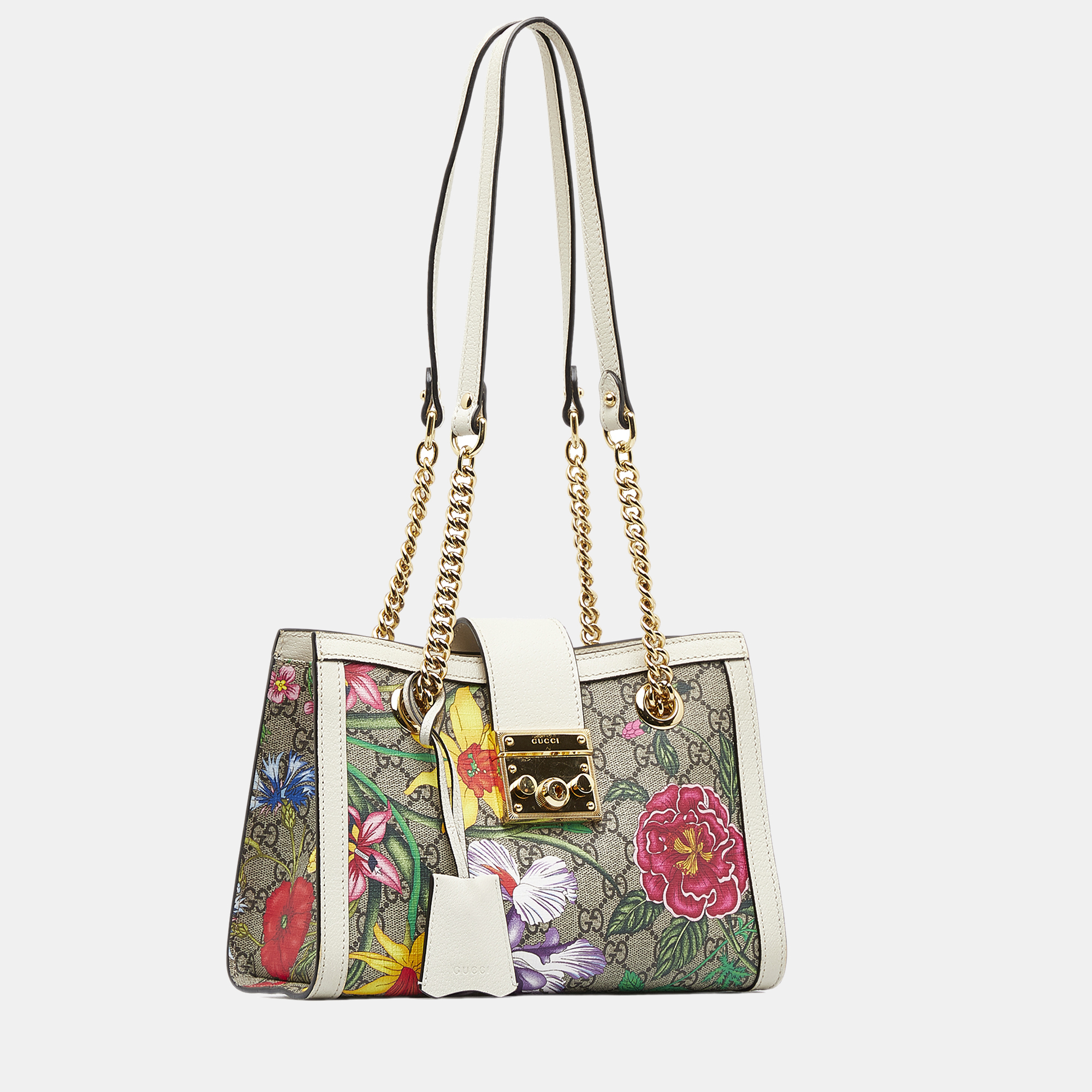 

Gucci Multicolour GG Supreme Flora Padlock Shoulder Bag, Multicolor