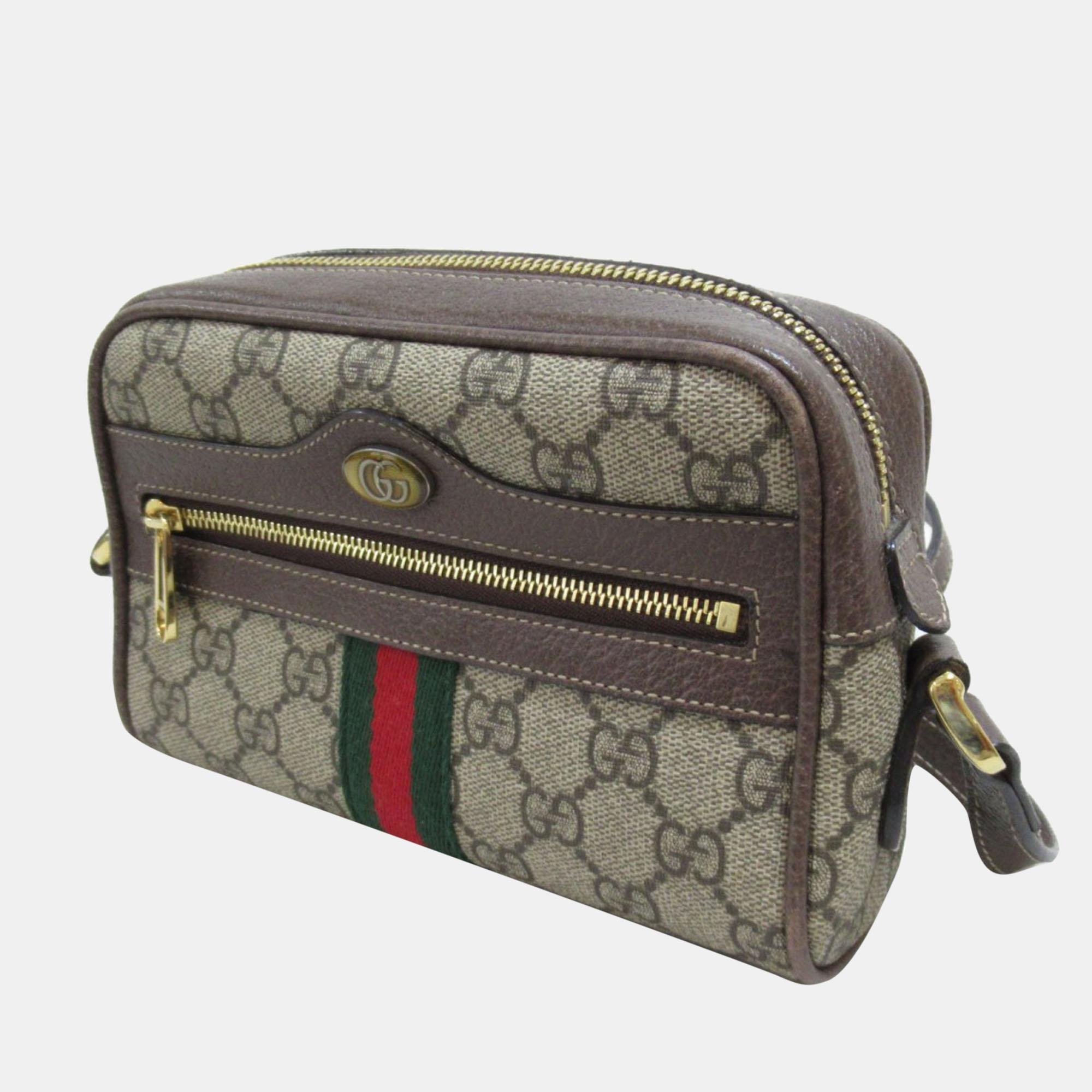 

Gucci Brown Canvas GG Supreme Ophidia Mini Shoulder Bag
