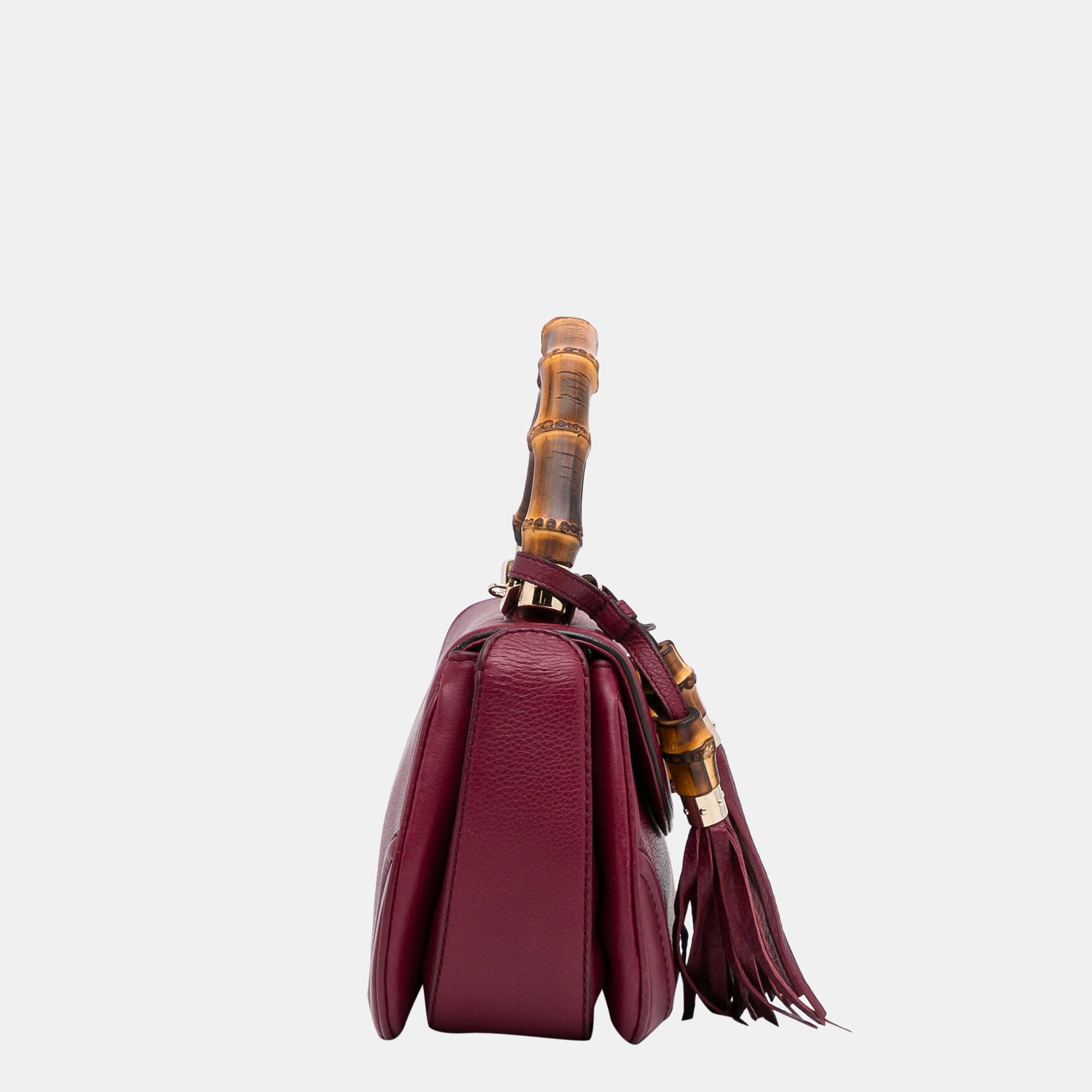 

Gucci Burgundy Bamboo Night Satchel