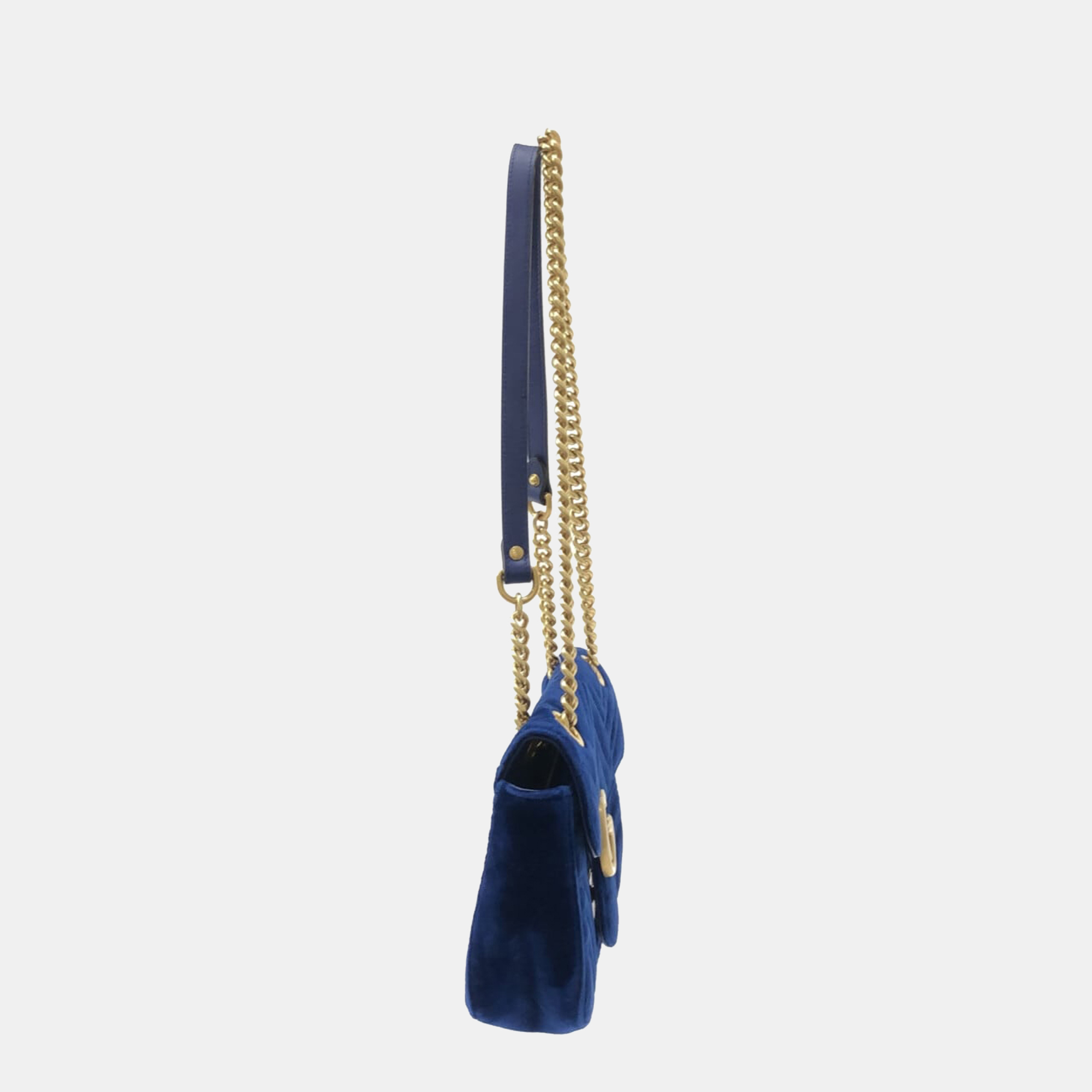 

Gucci Blue GG Marmont Matelasse Crossbody