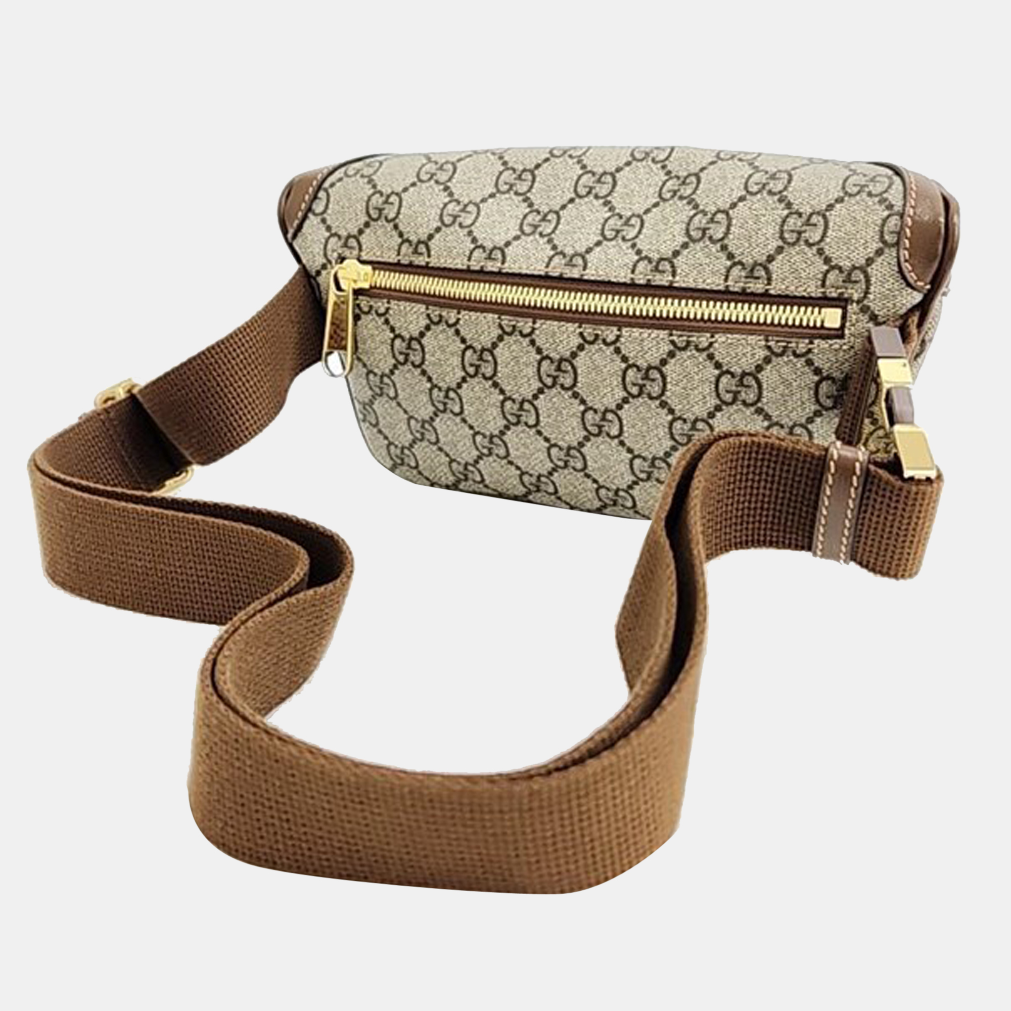 

Gucci Brown Canvas GG Supreme Belt Bag