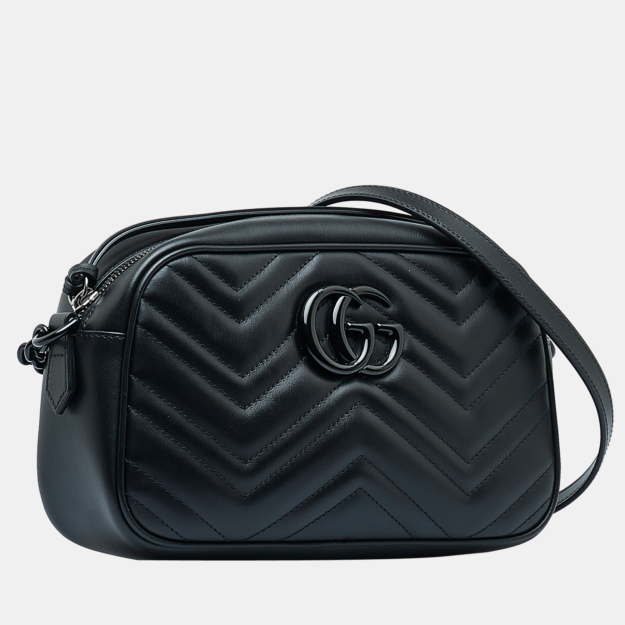 

Gucci Black Small GG Marmont Matelasse Crossbody Bag