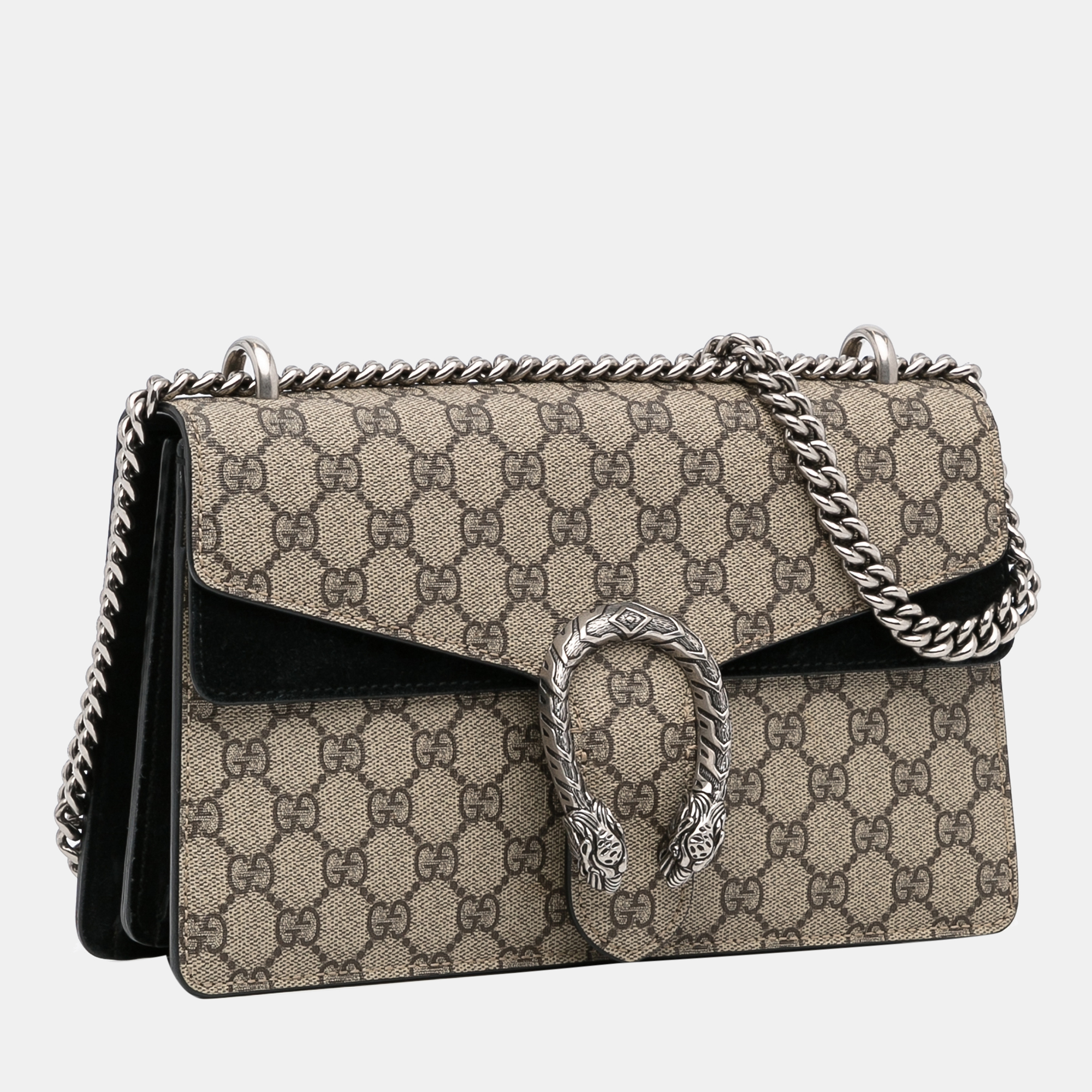 

Gucci Beige/Brown Small GG Supreme Dionysus Shoulder Bag