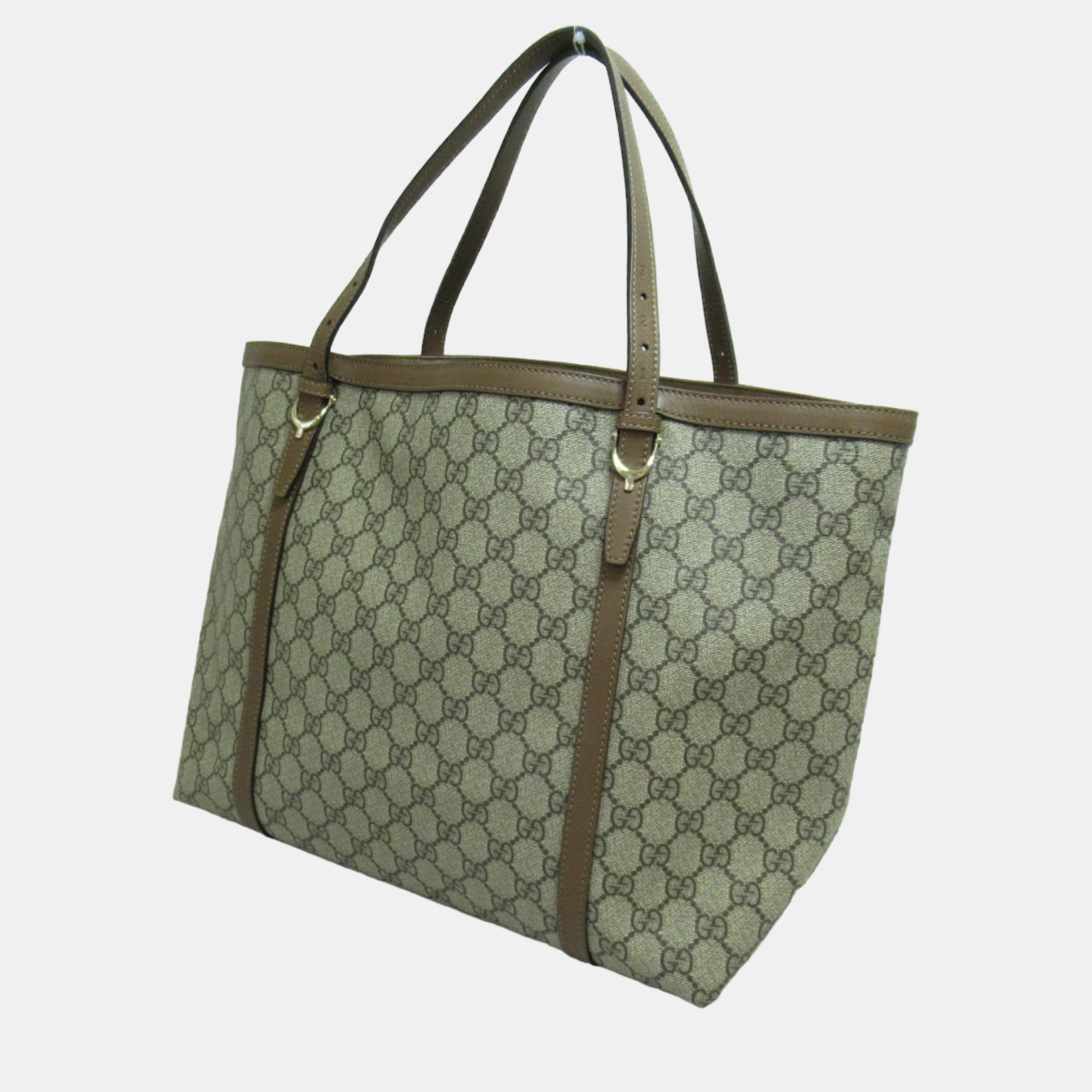 

Gucci Brown Canvas GG Supreme Tote Bag