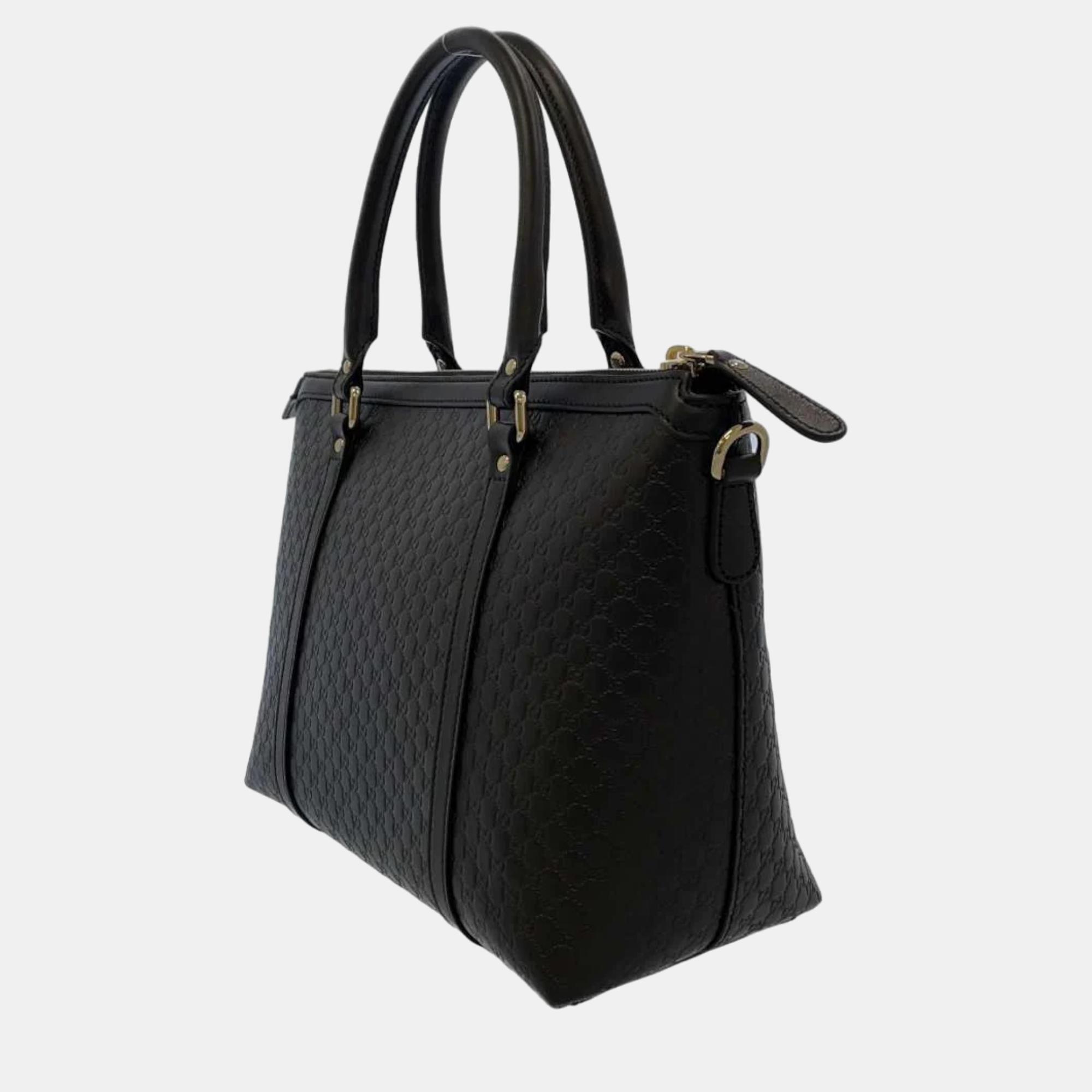 

Gucci Black Microguccissima Leather Joy Tote Bag