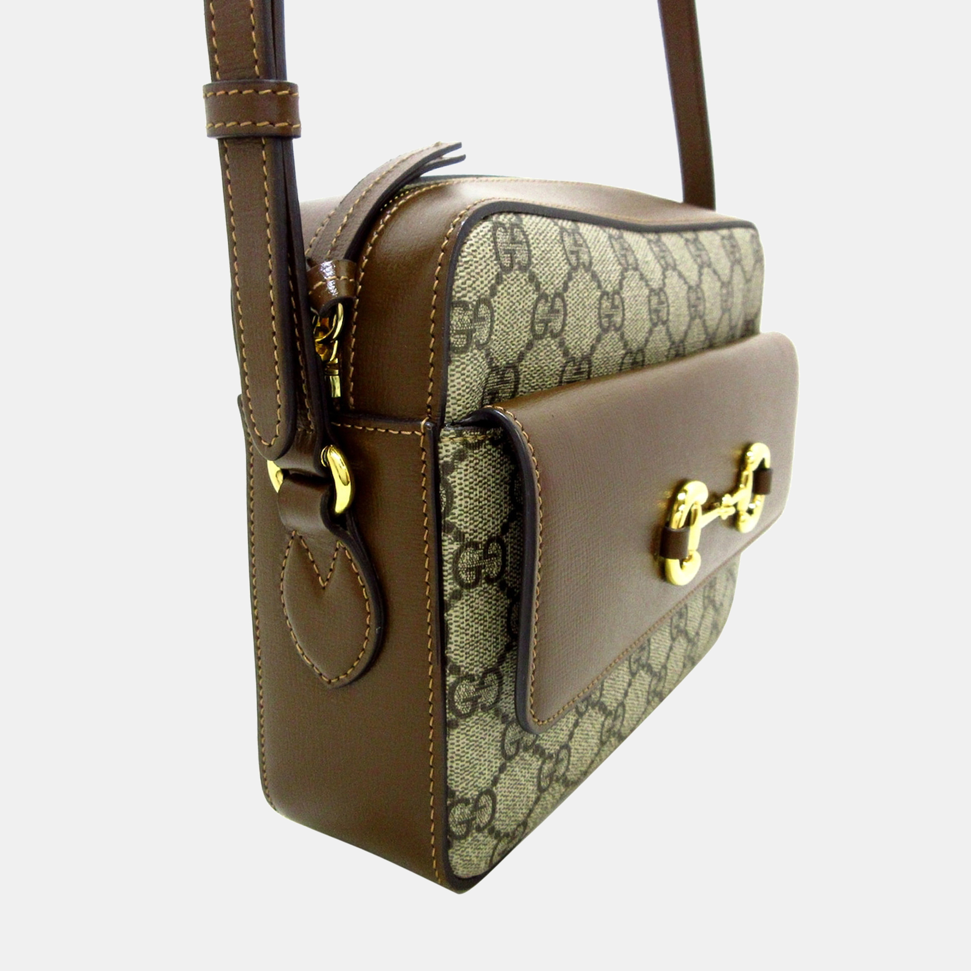 

Gucci Beige/Brown GG Supreme Horsebit 1955 Crossbody