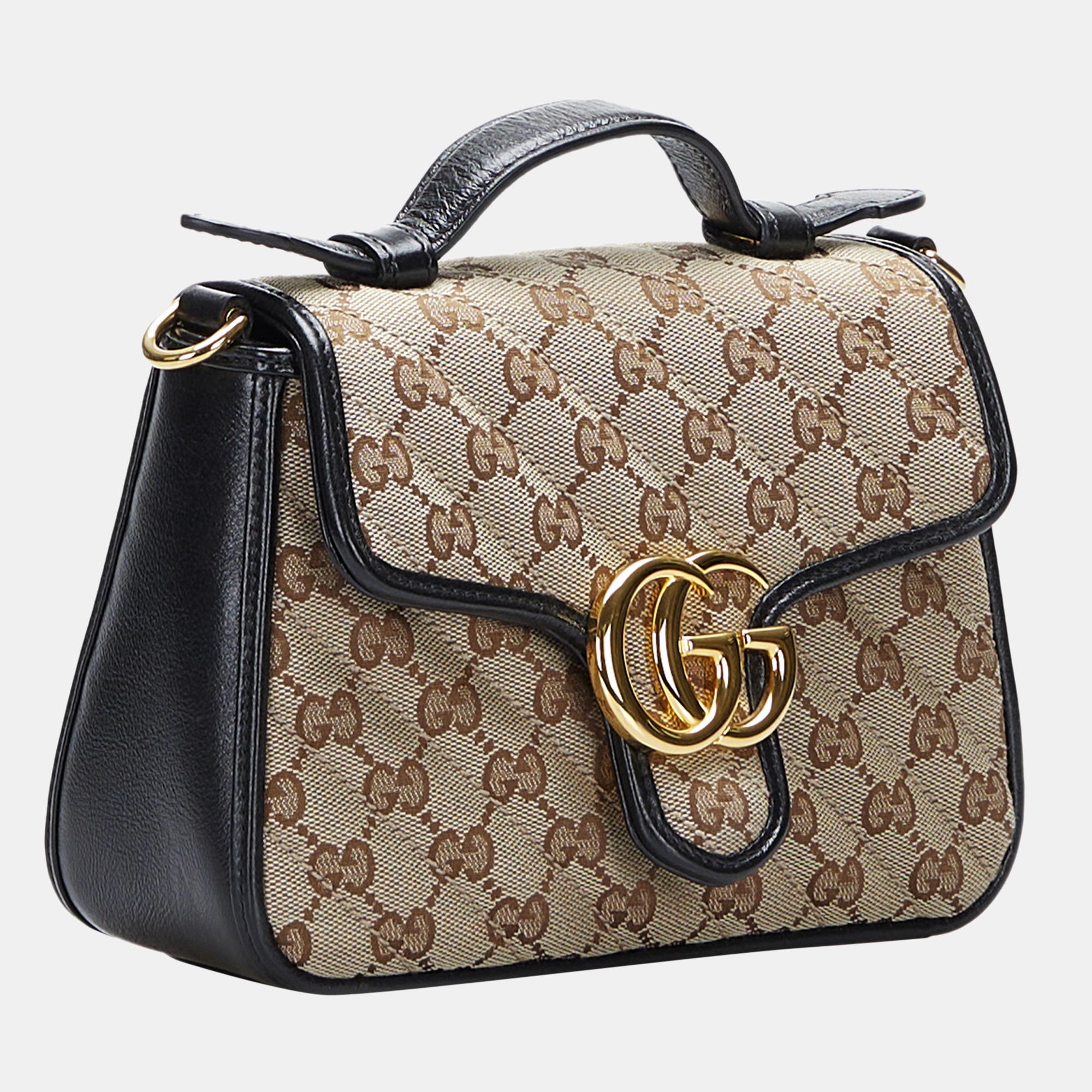 

Gucci Beige/Brown GG Marmont Canvas Satchel