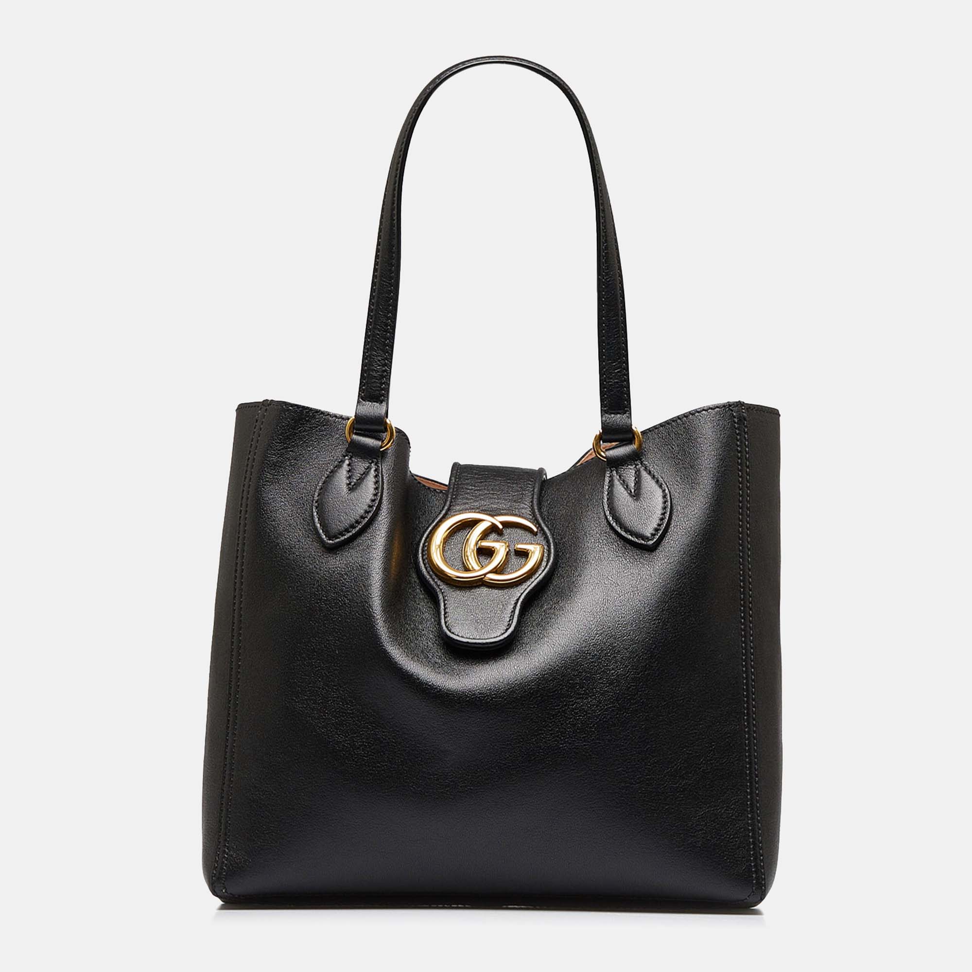 

Gucci Small Dahlia Double G Tote, Black