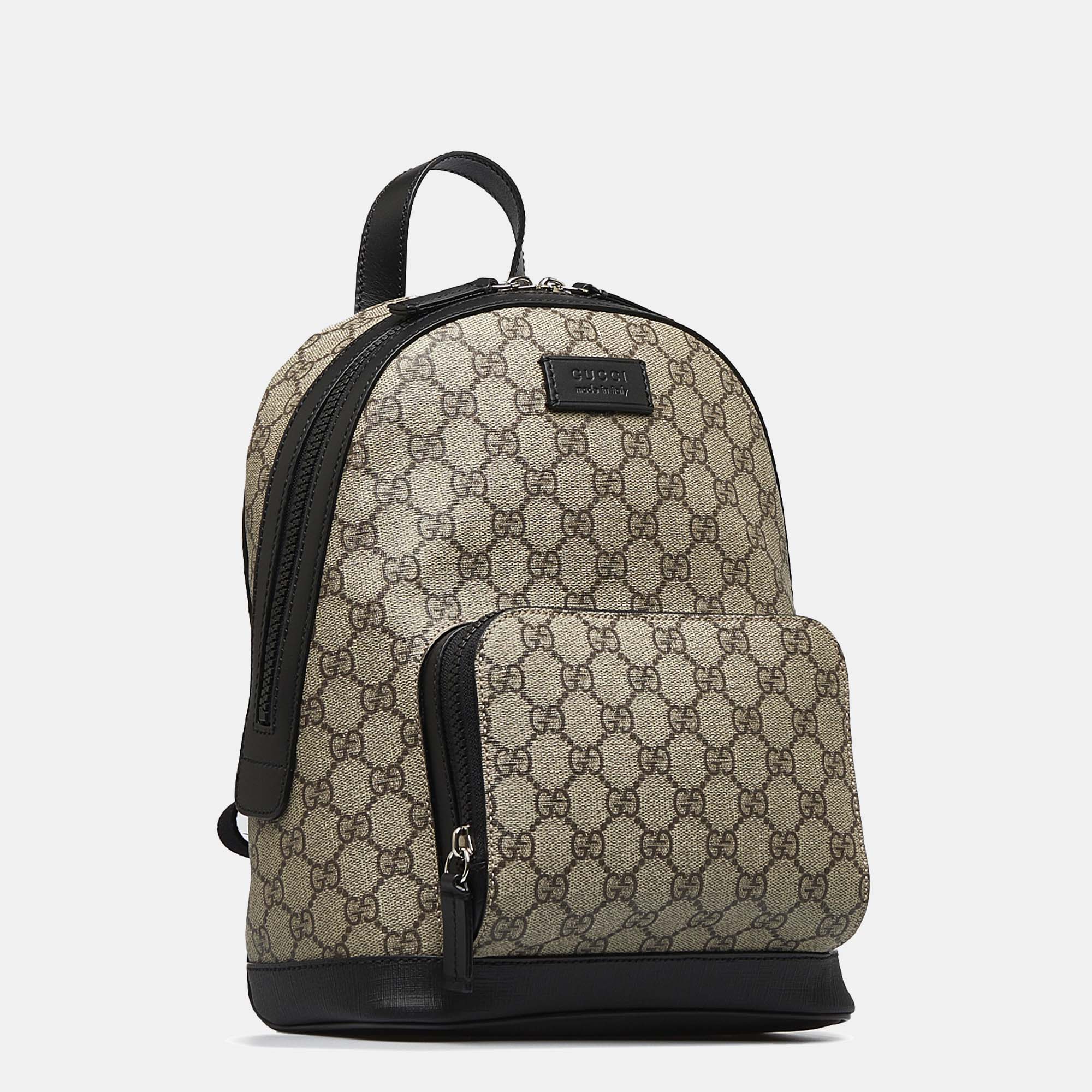 

Gucci GG Supreme Backpack, Beige