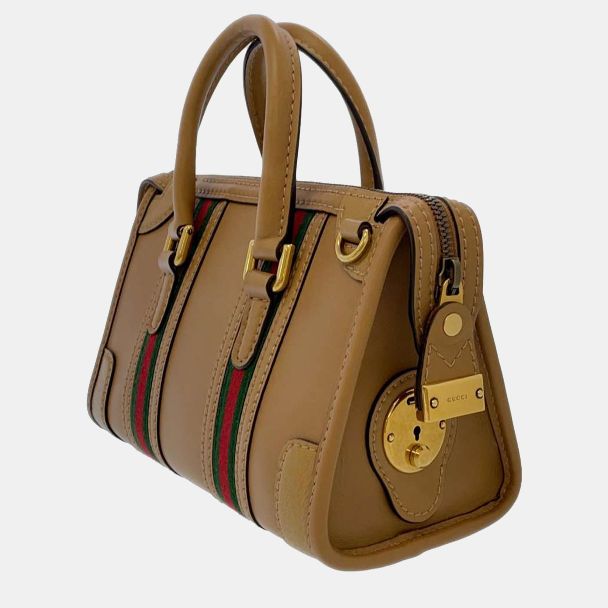 

Gucci Beige Leather Bauletto Top Handle Bag