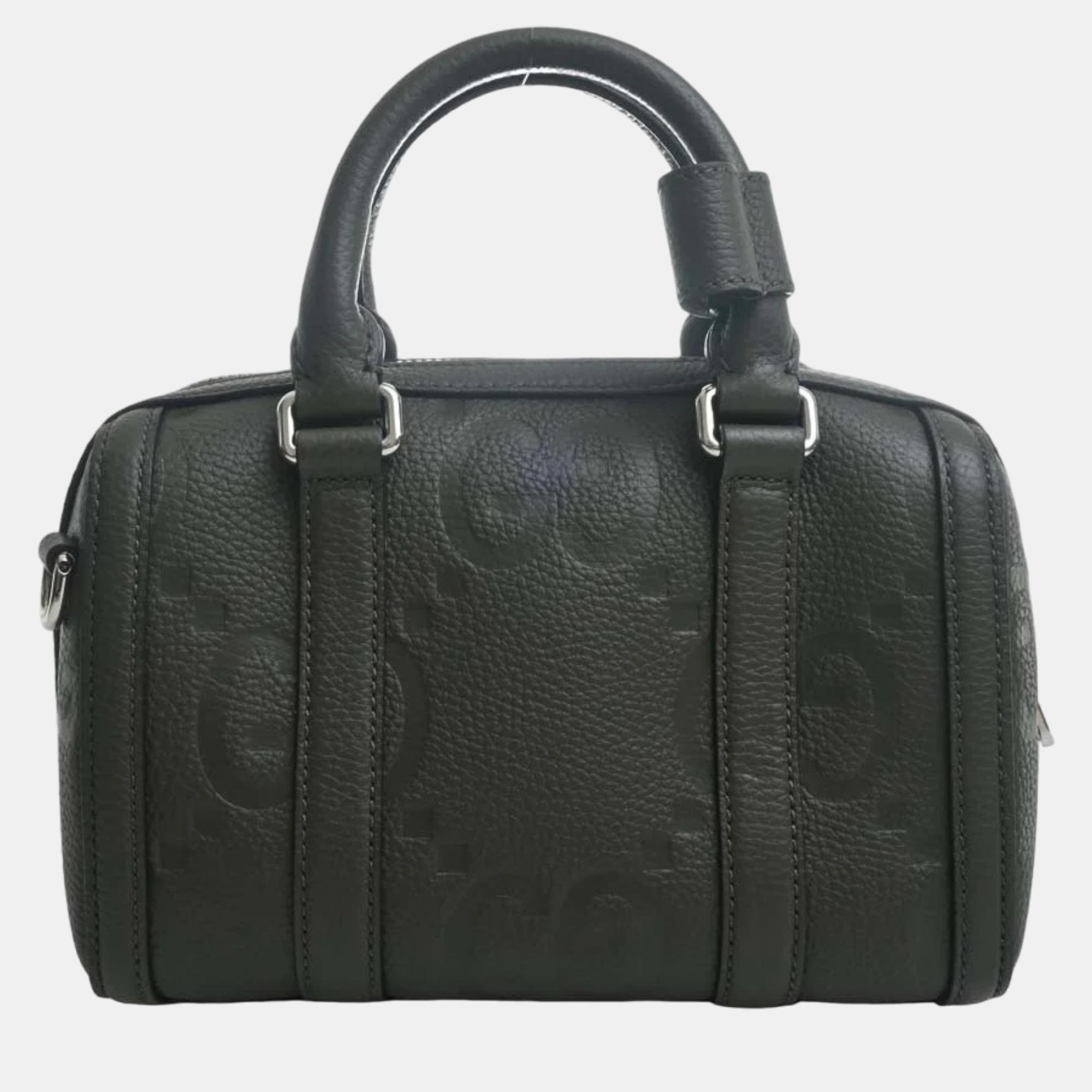 

Gucci Black Jumbo GG Leather Mini Duffle Bag