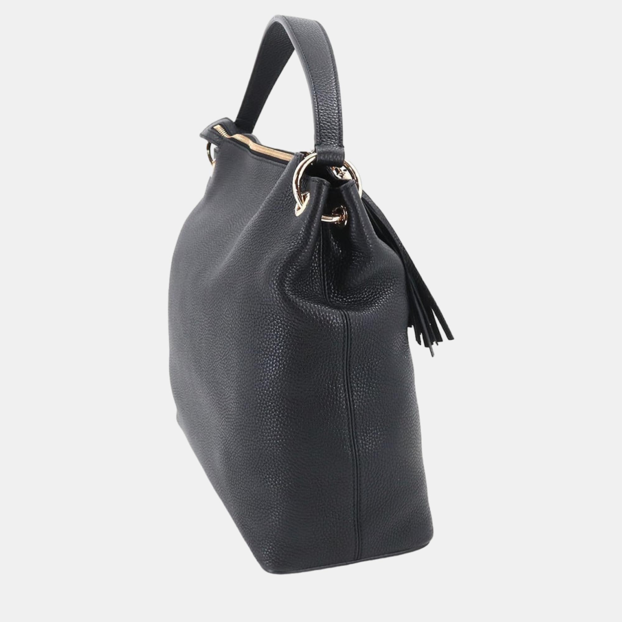 

Gucci Black Leather Soho Hobo Bag