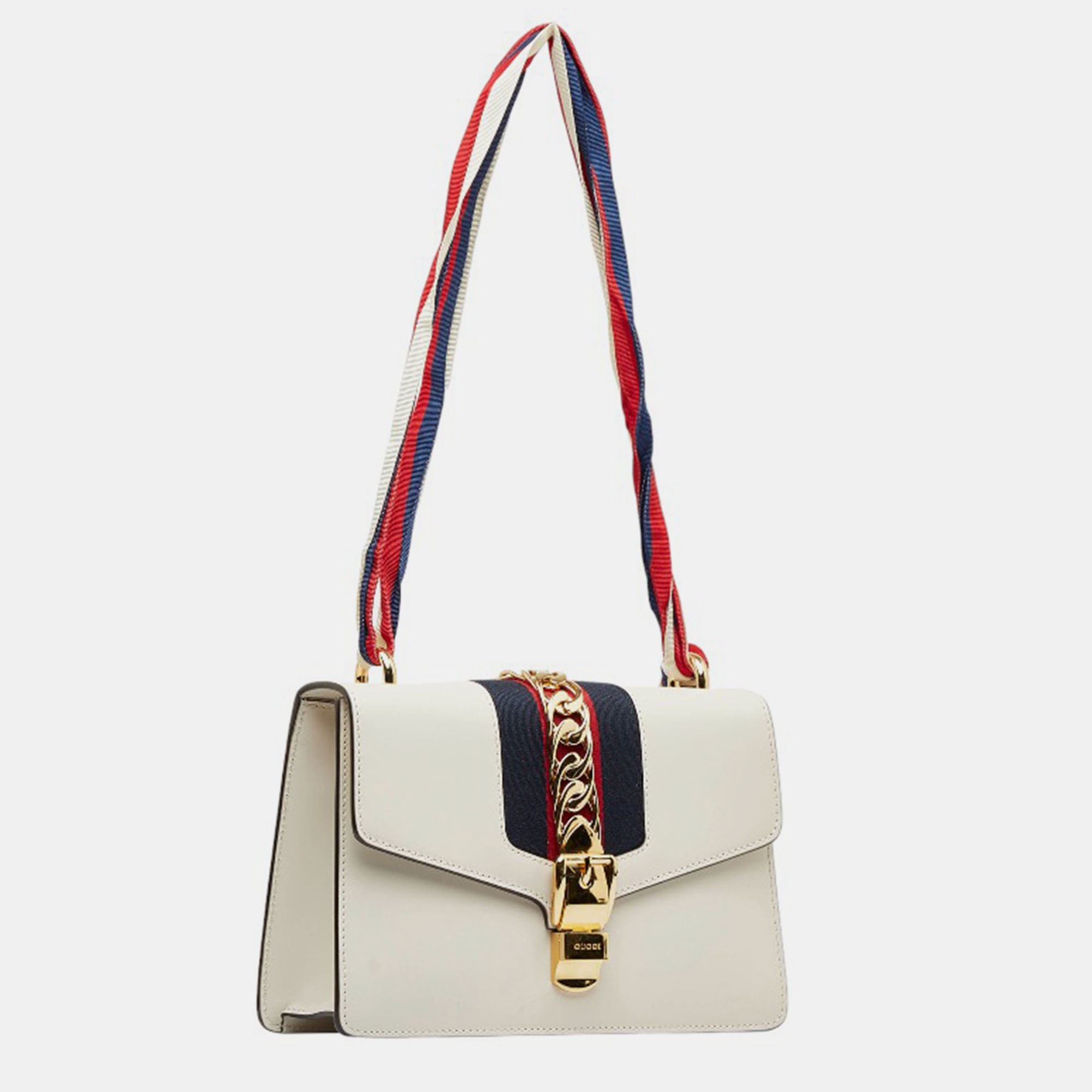 

Gucci White Leather Small Sylvie Shoulder Bag