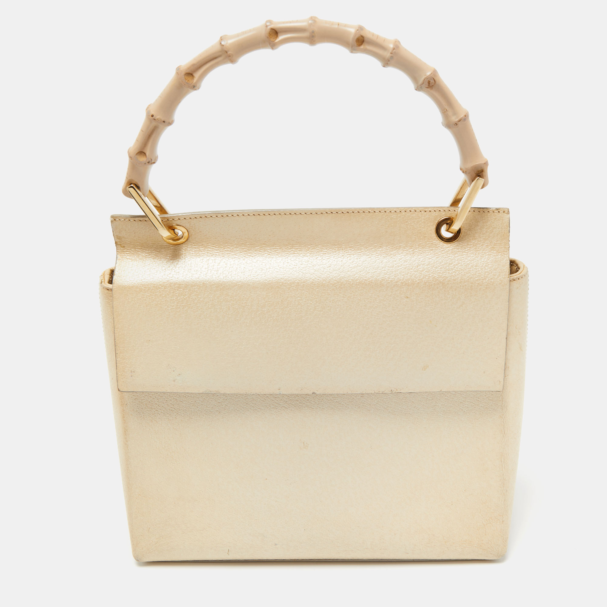 

Gucci Beige Leather Bamboo Tap Handle Bag