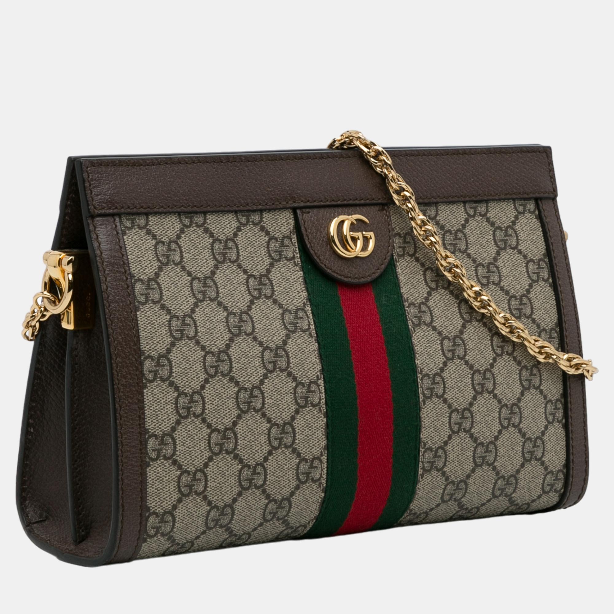 

Gucci Beige/Brown GG Supreme Ophidia Crossbody