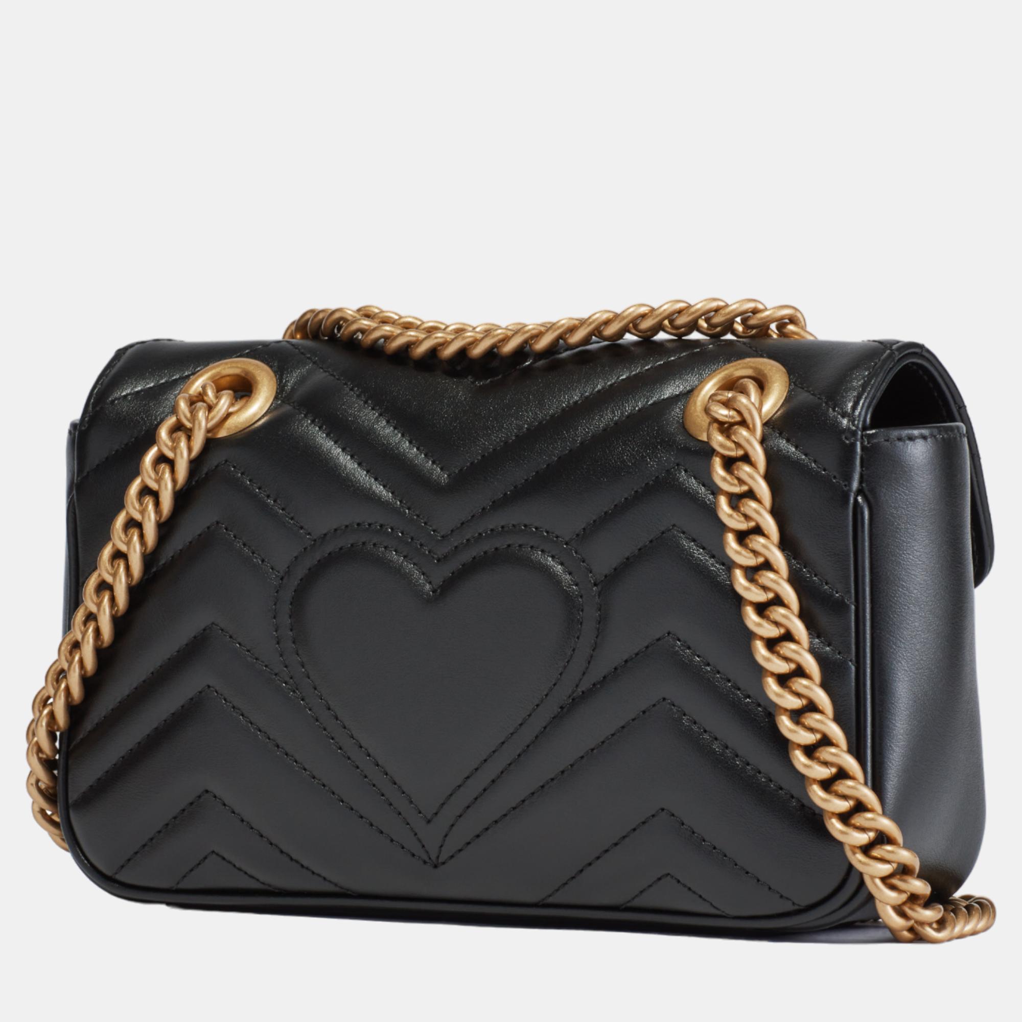 

Gucci GG Marmont mini Matelassé shoulder bag, Black