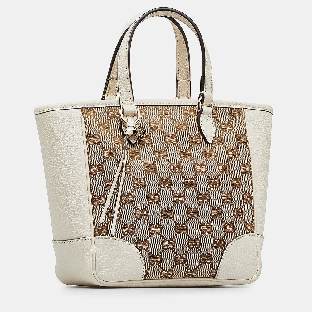 

Gucci GG Canvas Bree Satchel, Beige