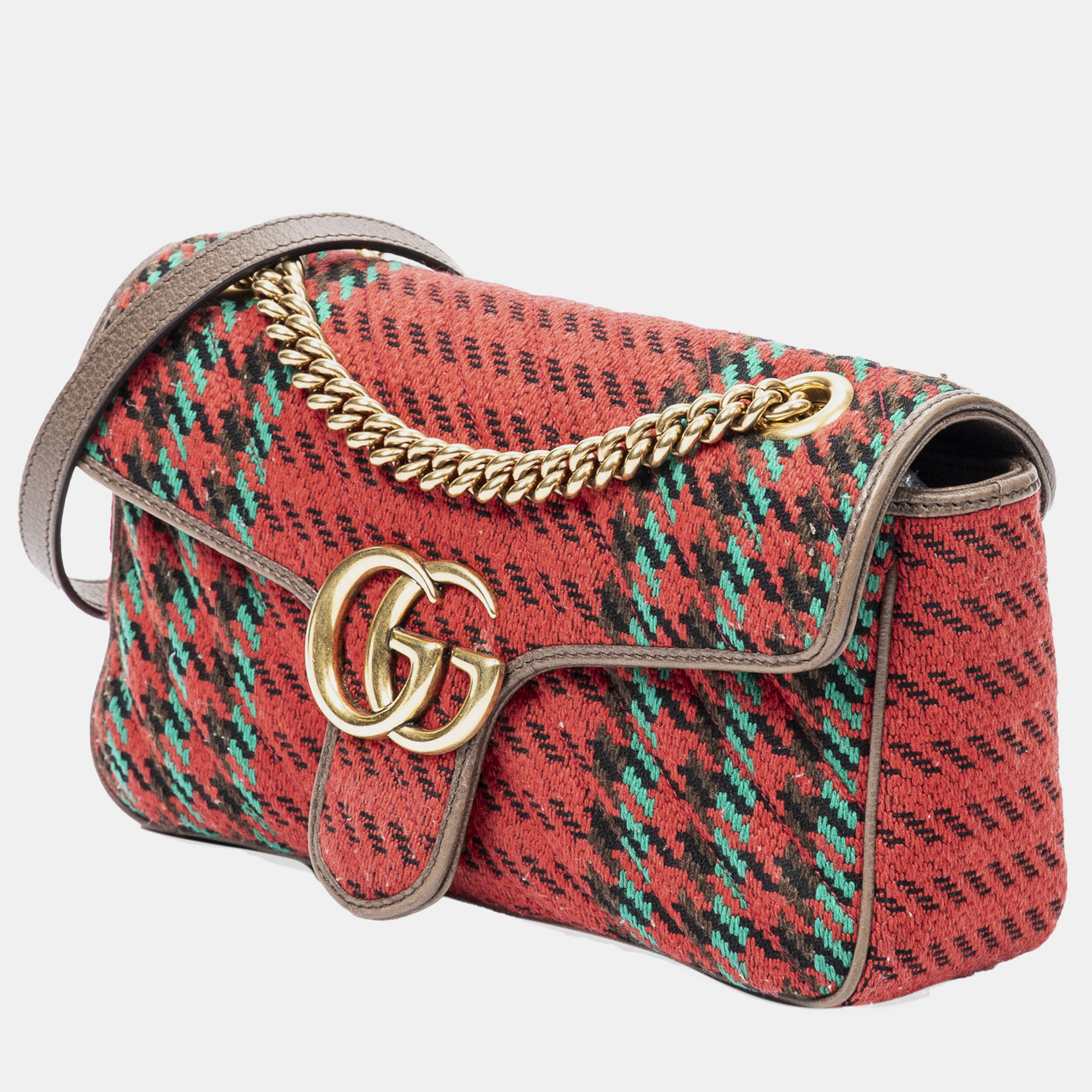 

Gucci Small GG Marmont Tweed Crossbody Bag, Red