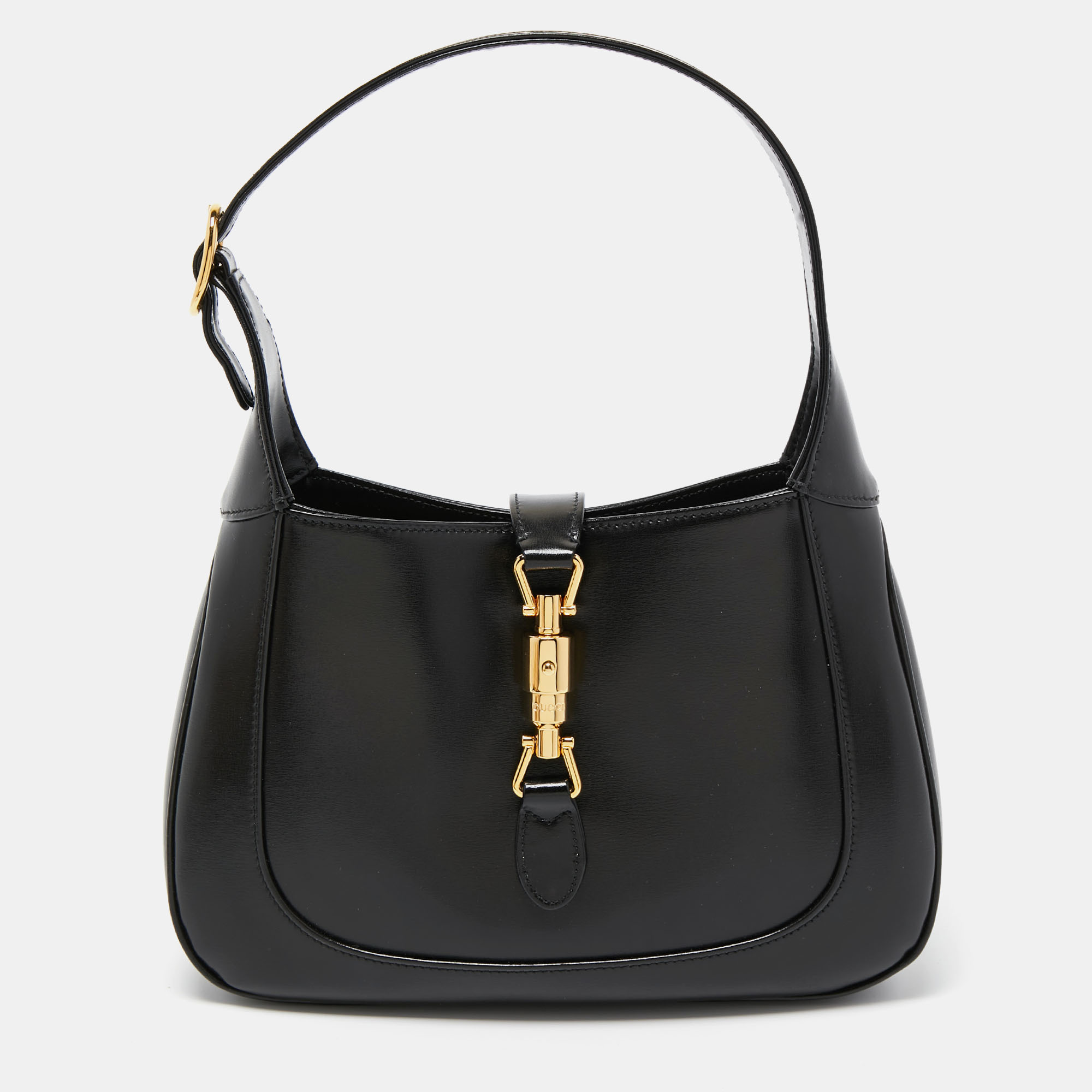 Gucci Black Leather Small Jackie 1961 Hobo