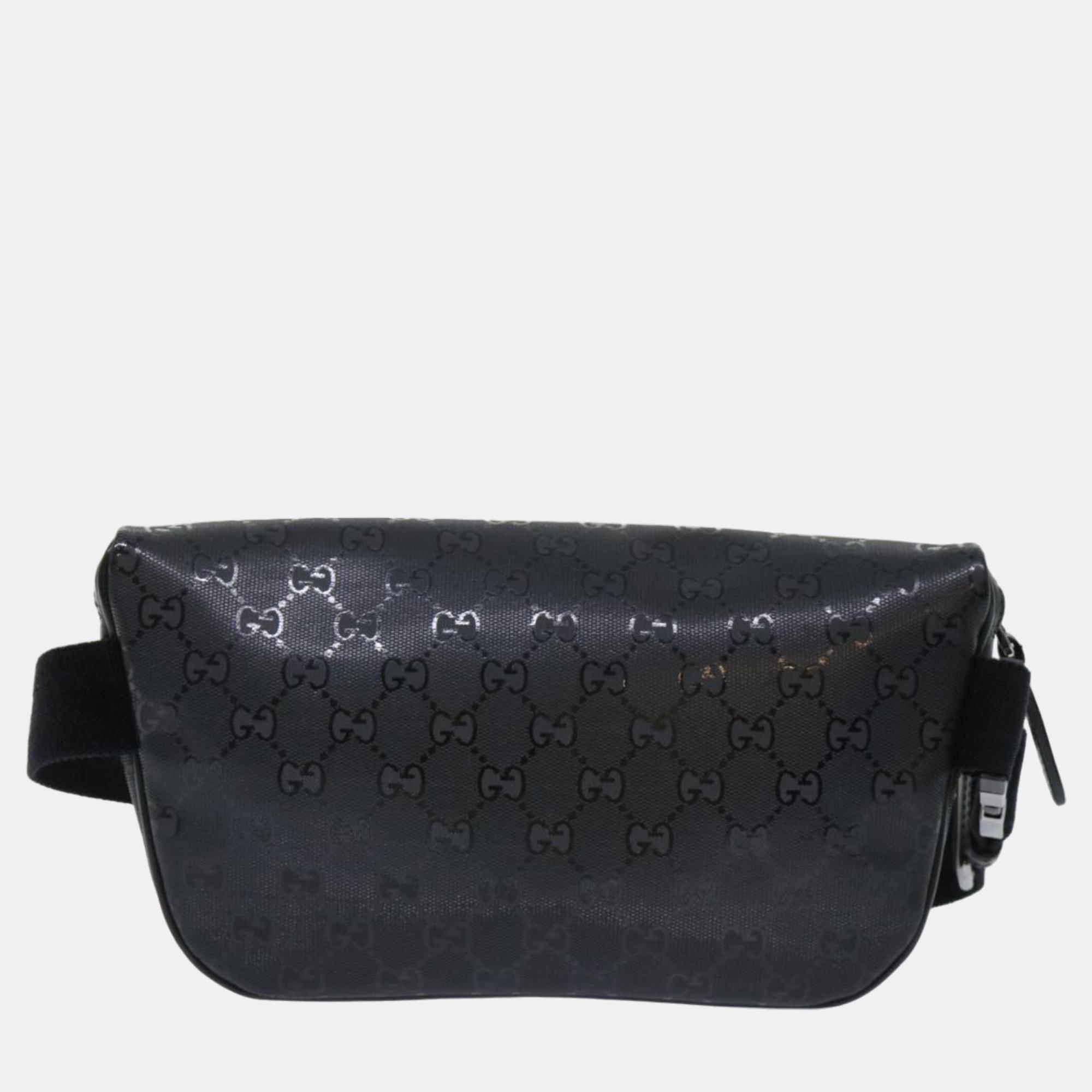 

Gucci Black PVC GG Imprimé Belt Bag