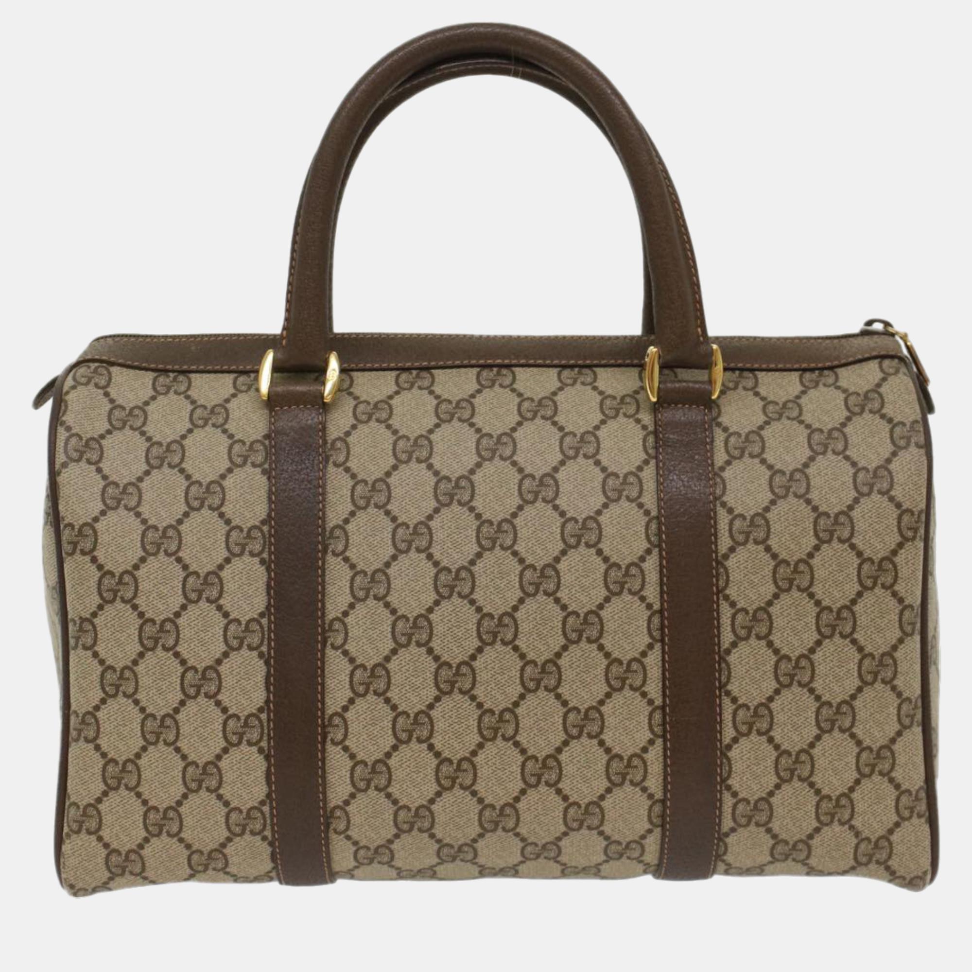 

Gucci Beige GG Canvas Ophidia Boston Bag