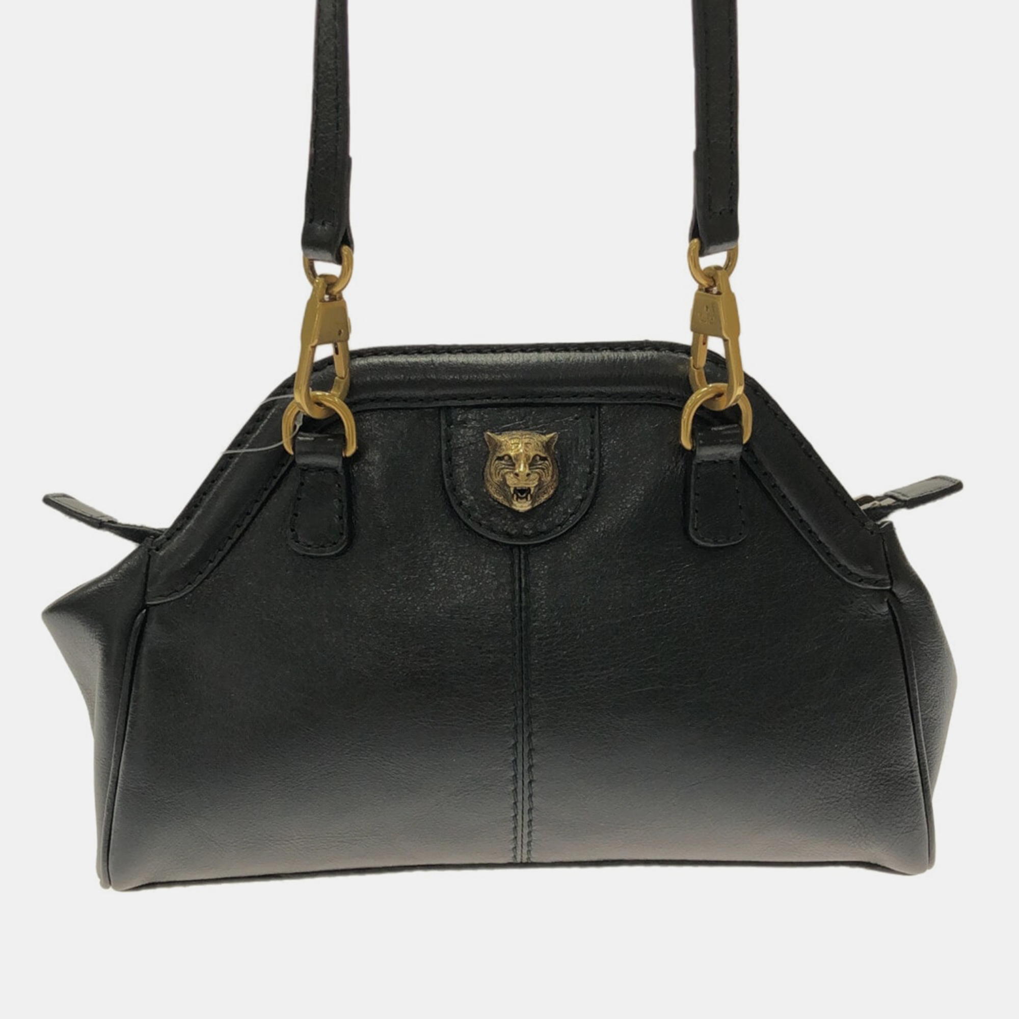 

Gucci Black Leather Medium Re(Belle) Top Handle Bag