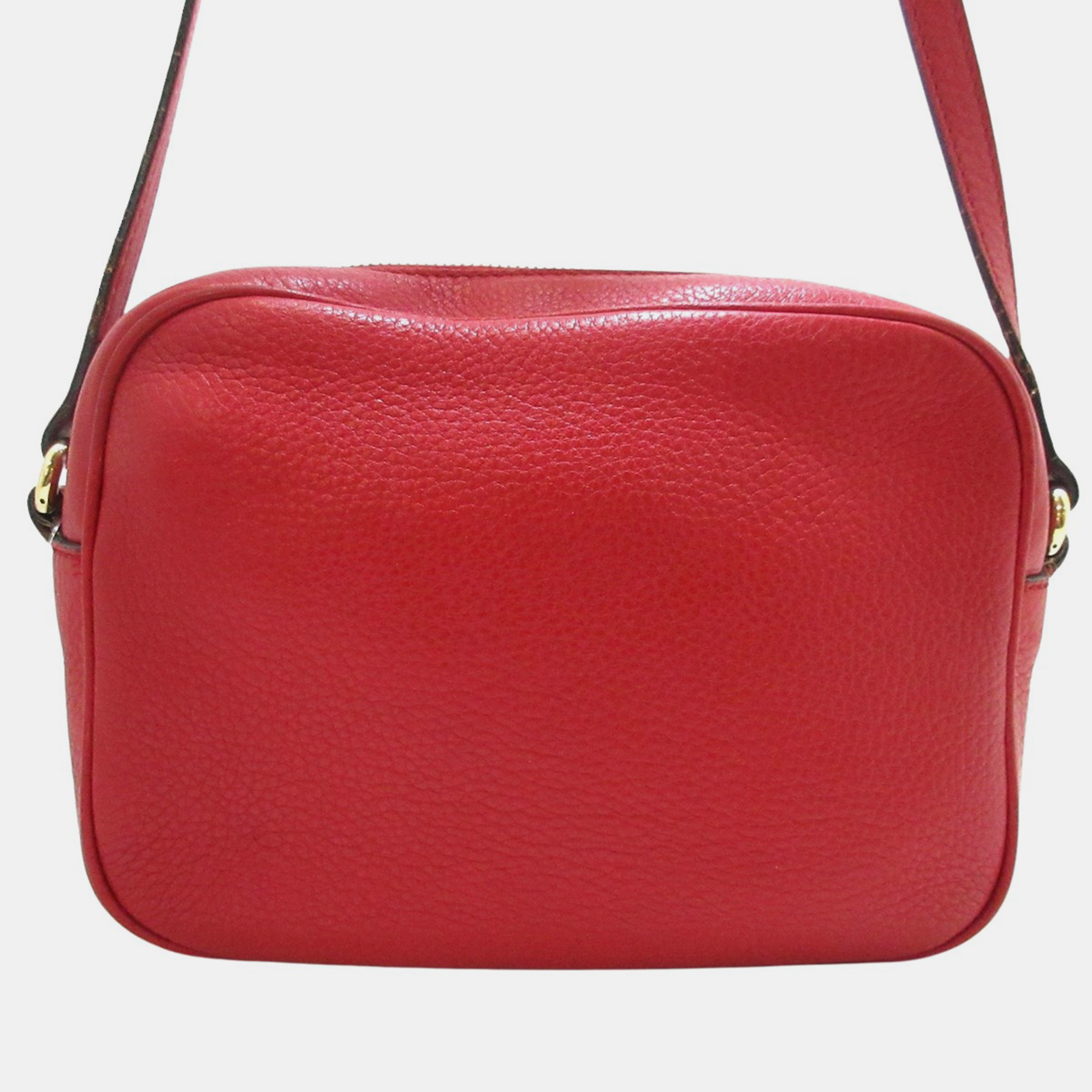 

Gucci Red Leather GG Soho Disco Small Camera Crossbody Bag