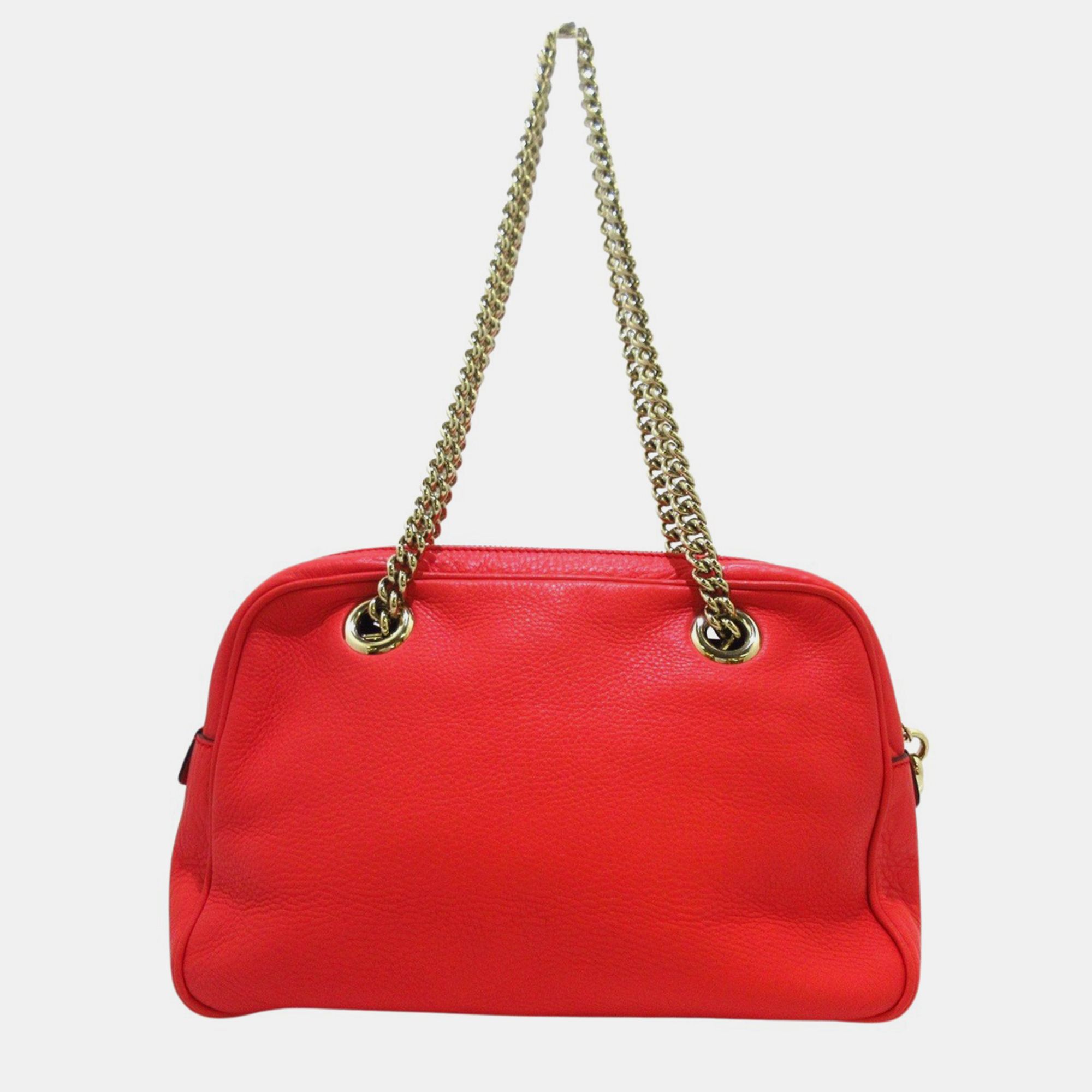 

Gucci Red Leather Soho Chain Shoulder Bag