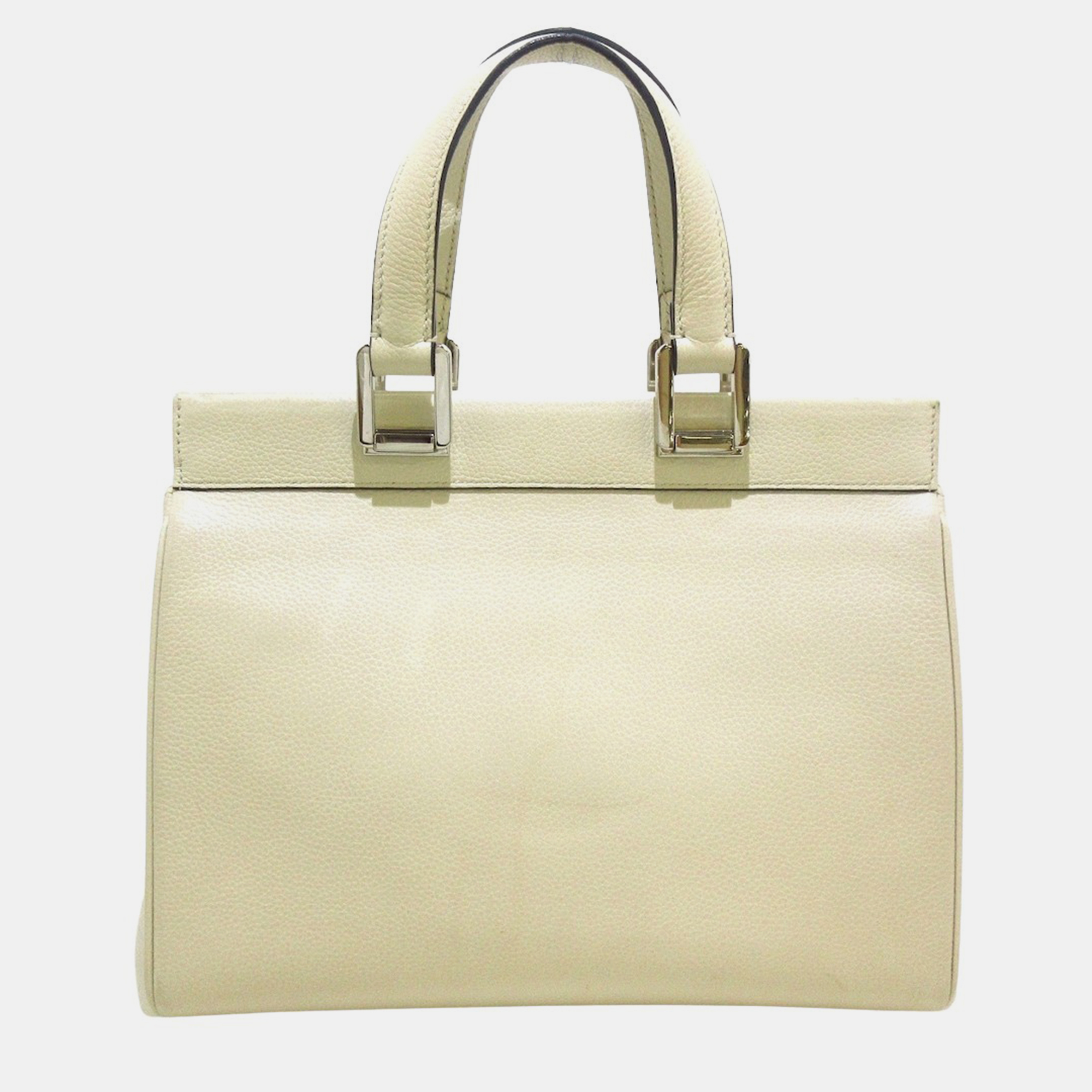 

Gucci White Leather Medium Zumi Top Handle Bag