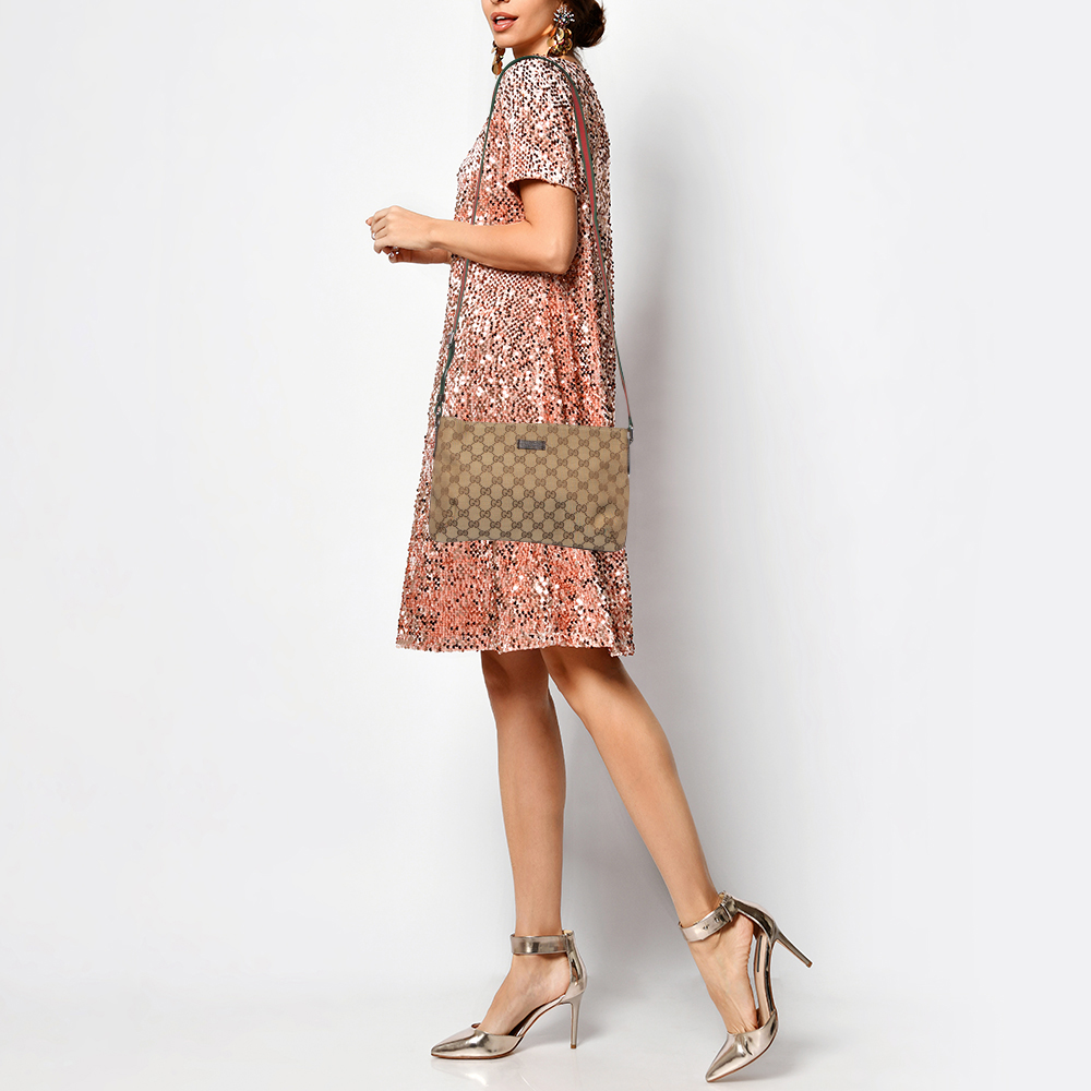 

Gucci Beige GG Canvas and Leather Crossbody Bag