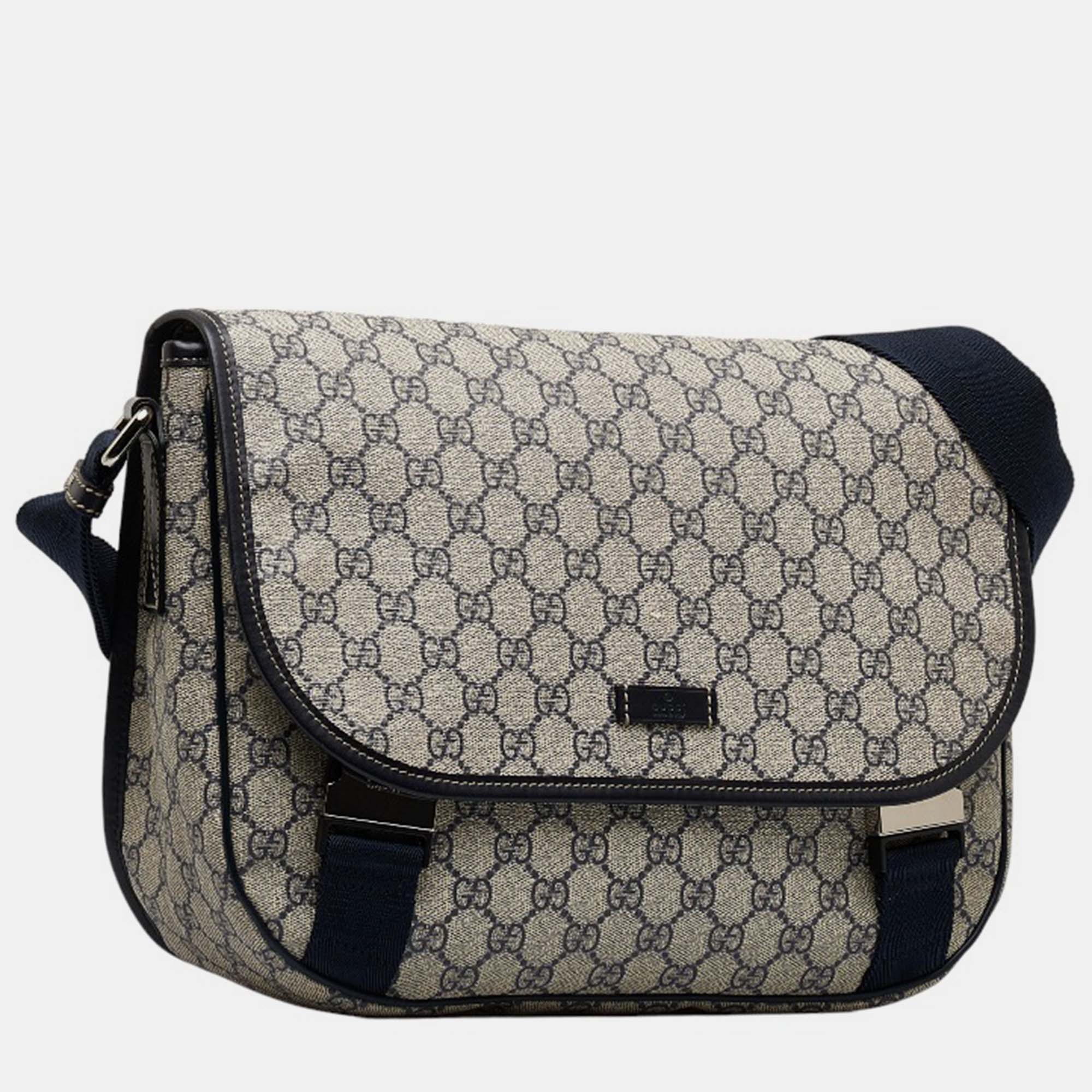 

Gucci Brown GG Supreme Canvas Crossbody Bag