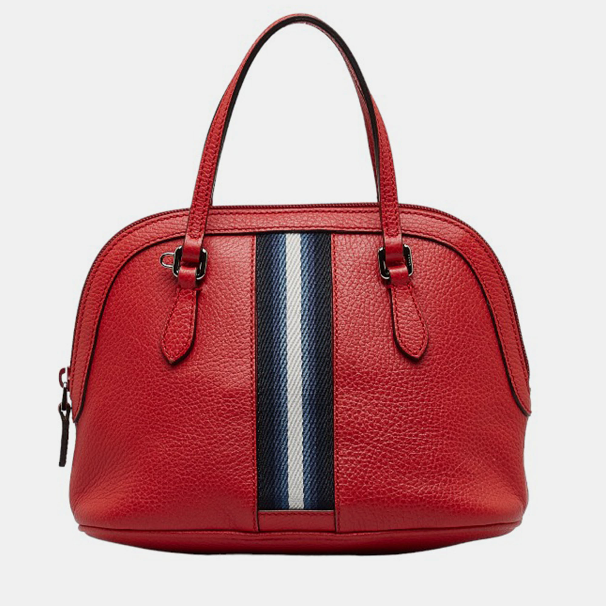 

Gucci Red Leather Mini Dome Handbag