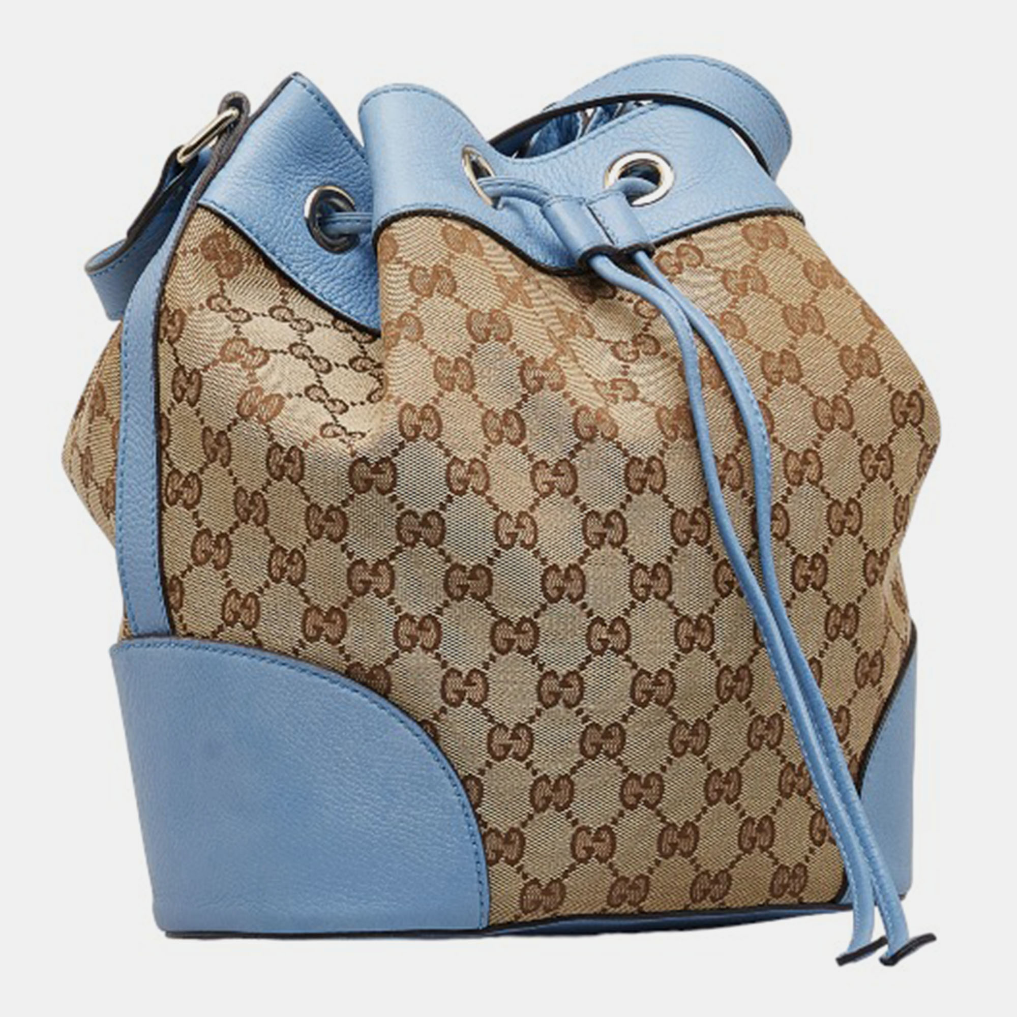 

Gucci Brown/Blue GG Canvas Bucket Bag