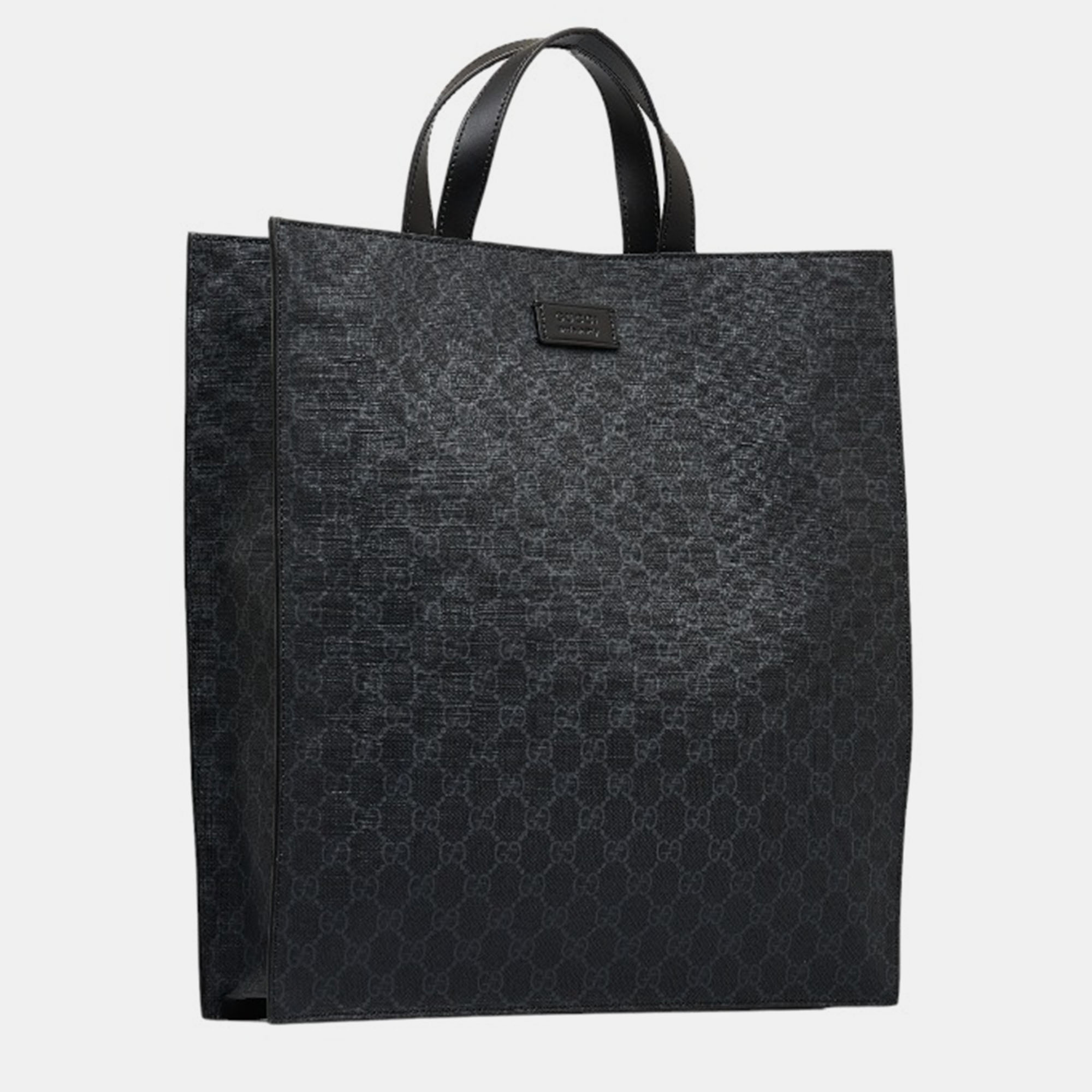 

Gucci Black GG Leather Tote Bag
