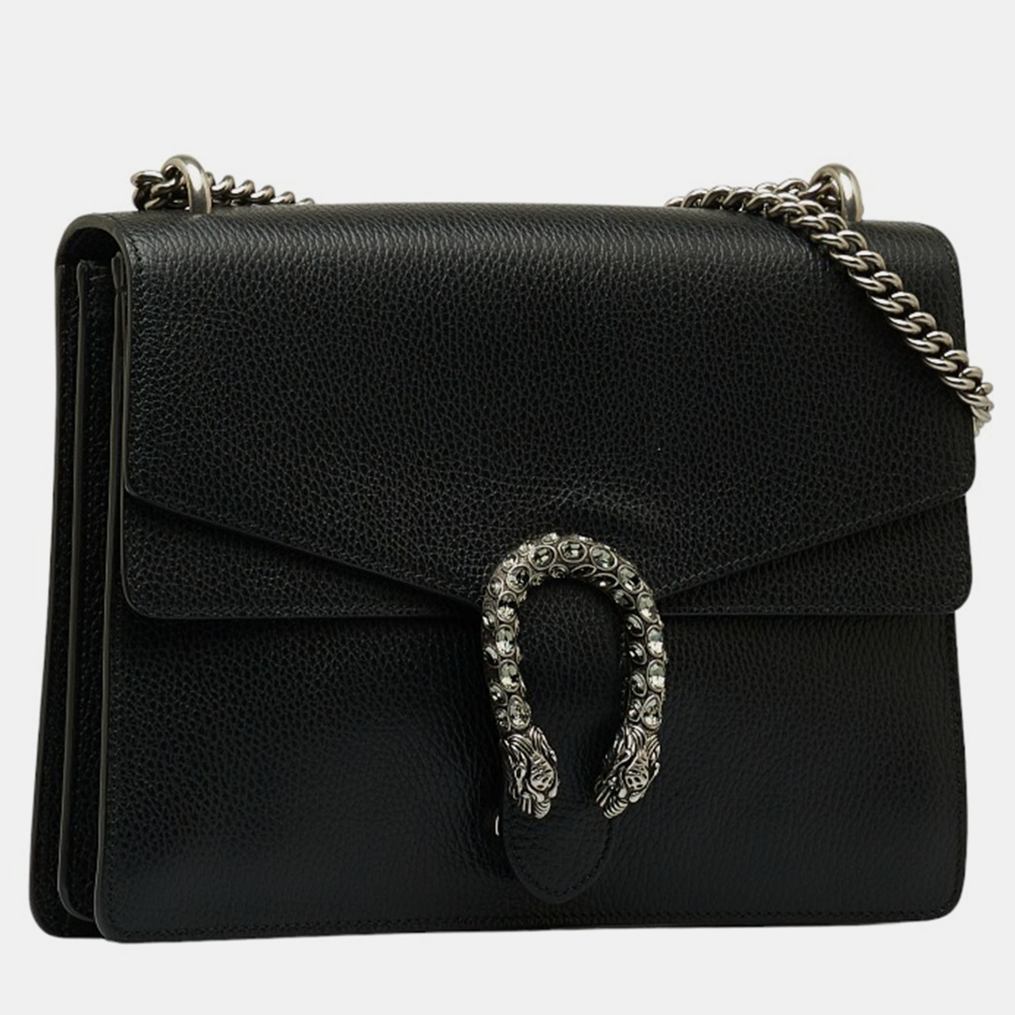 

Gucci Black Leather  Dionysus Shoulder Bag
