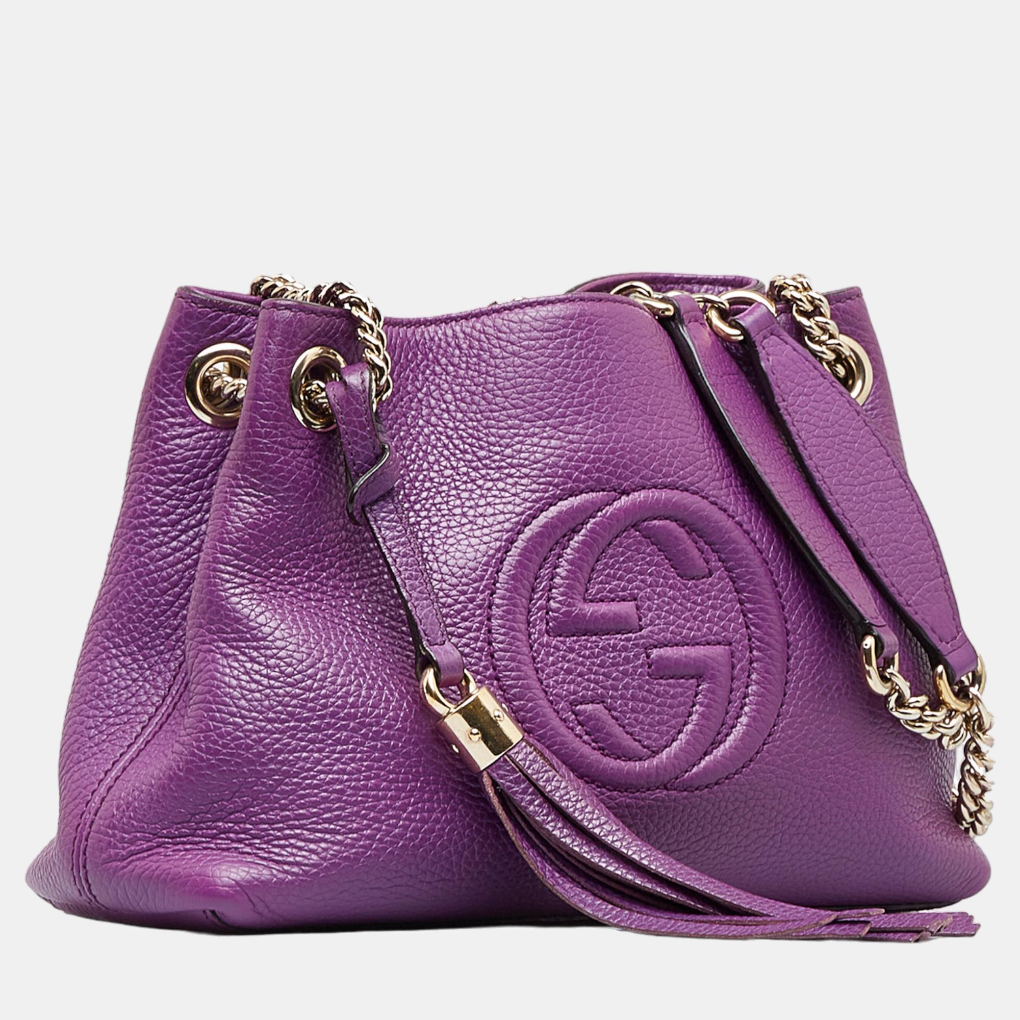 

Gucci Purple Soho Chain Tote